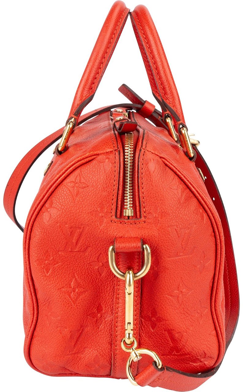 Louis Vuitton Louis Vuitton Monogram Empreinte Leather Speedy 25 Bandoulière Handbag Rood
