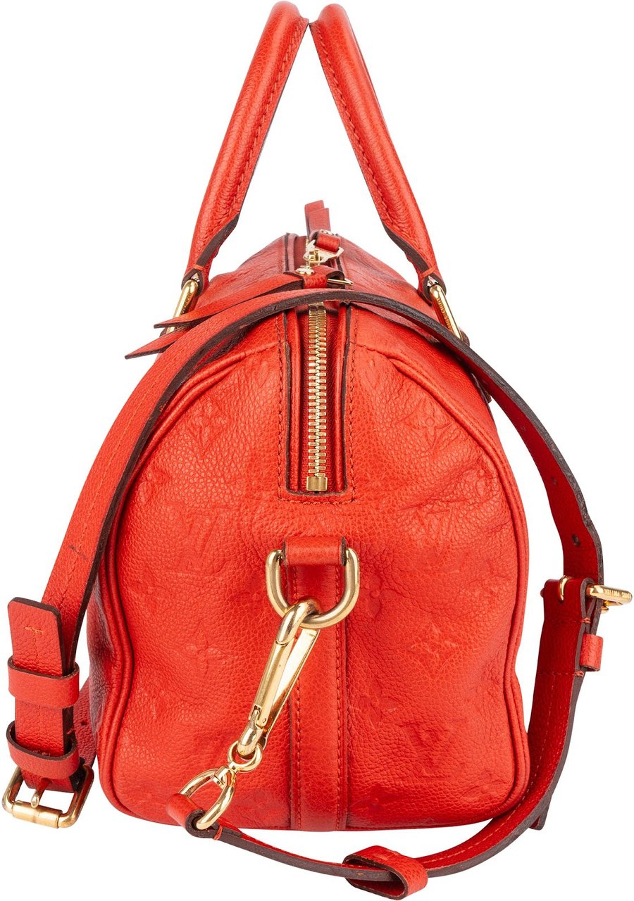 Louis Vuitton Louis Vuitton Monogram Empreinte Leather Speedy 25 Bandoulière Handbag Rood