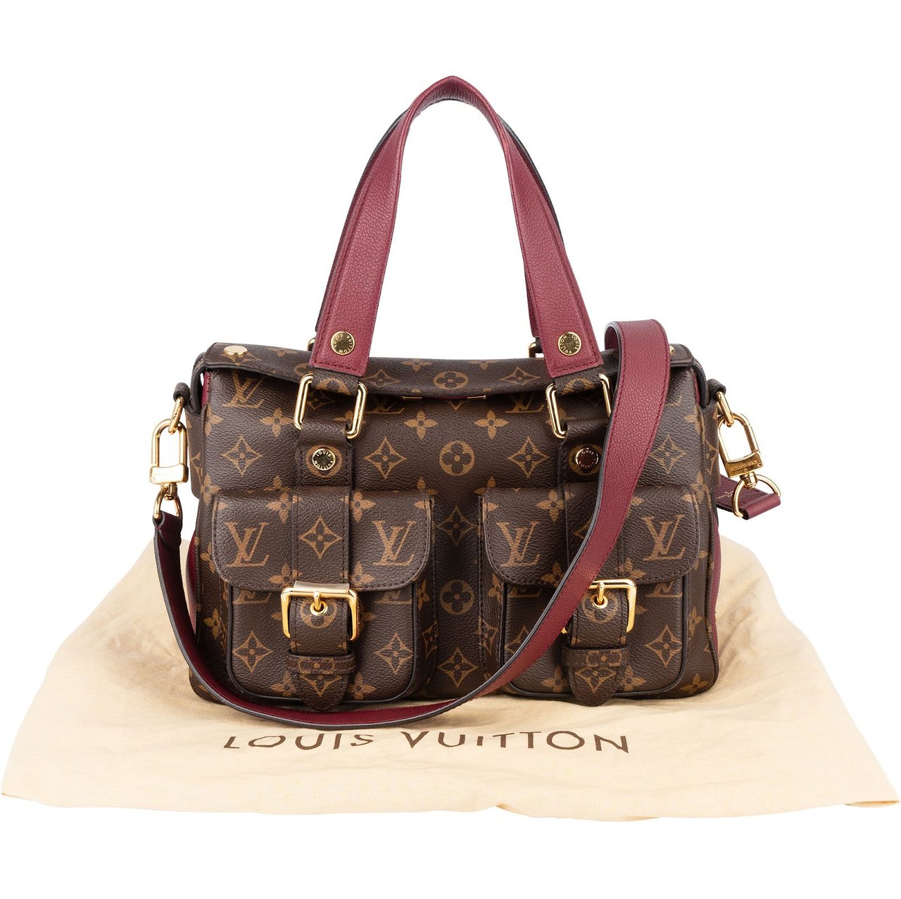 Louis Vuitton Monogram Canvas Manhattan Handbag Bruin