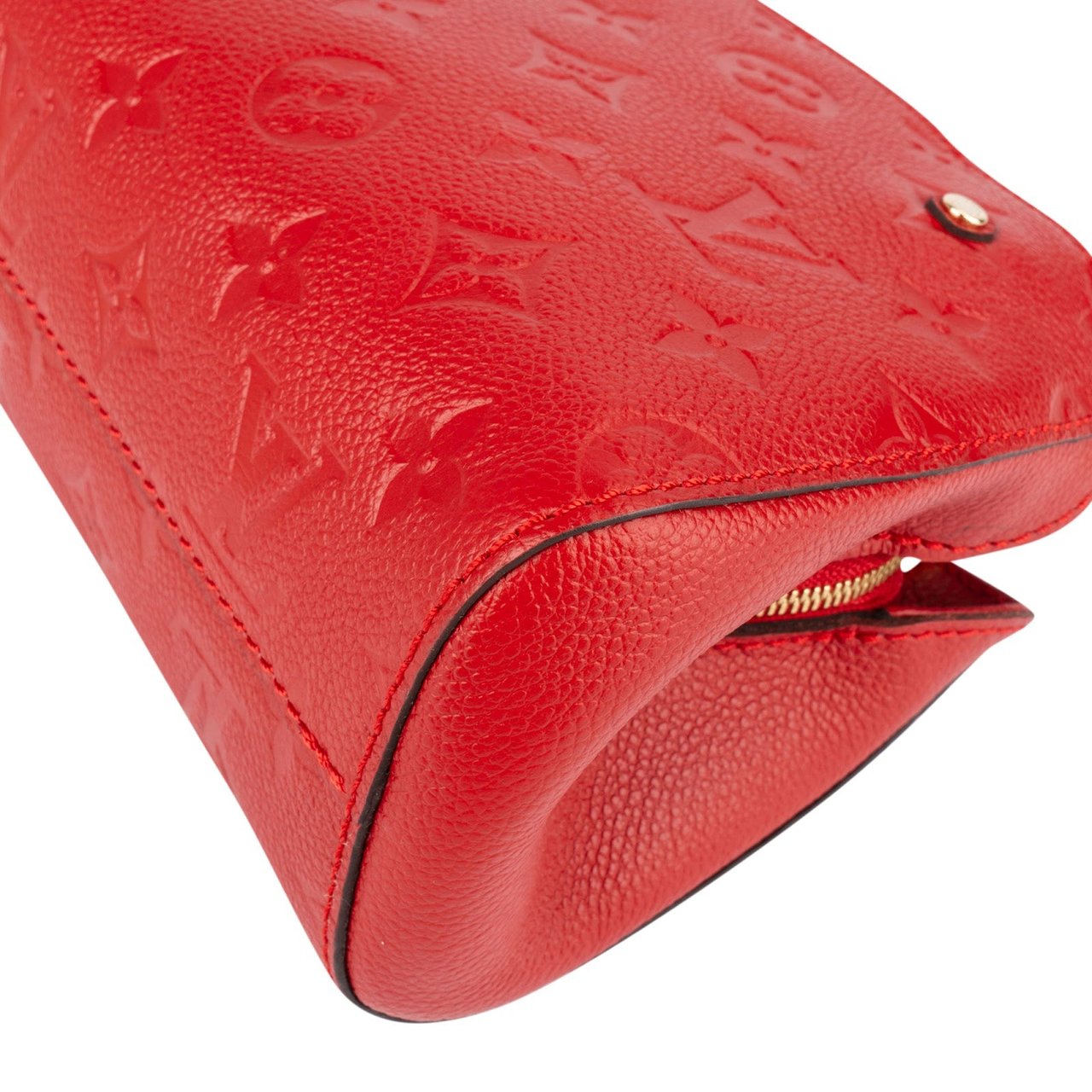 Louis Vuitton Louis Vuitton Leather Monogram Empreinte Nano Montaigne Crossbody Handbag Rood