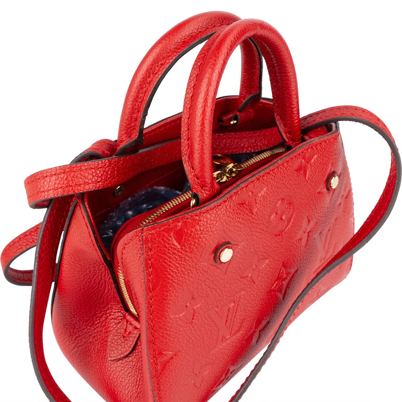 Louis Vuitton Leather Monogram Empreinte Nano Montaigne Crossbody Handbag Divers