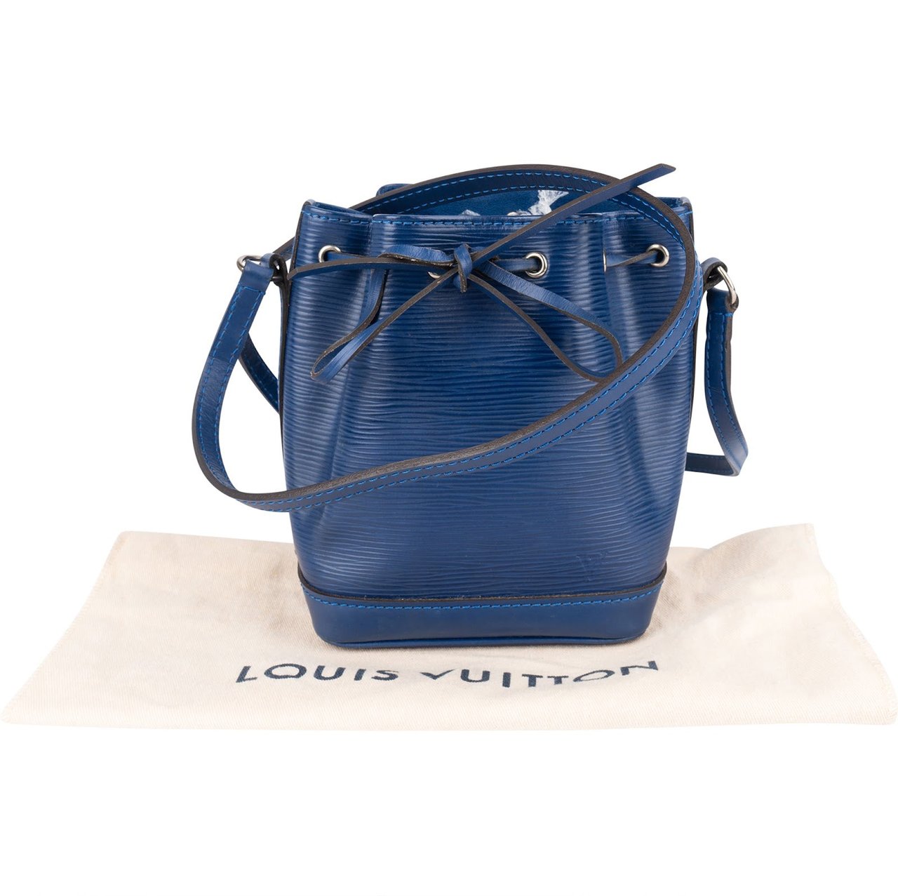 Louis Vuitton Louis Vuitton Blue Epi Leather Nano Sac Noé Crossbody Bag Blauw