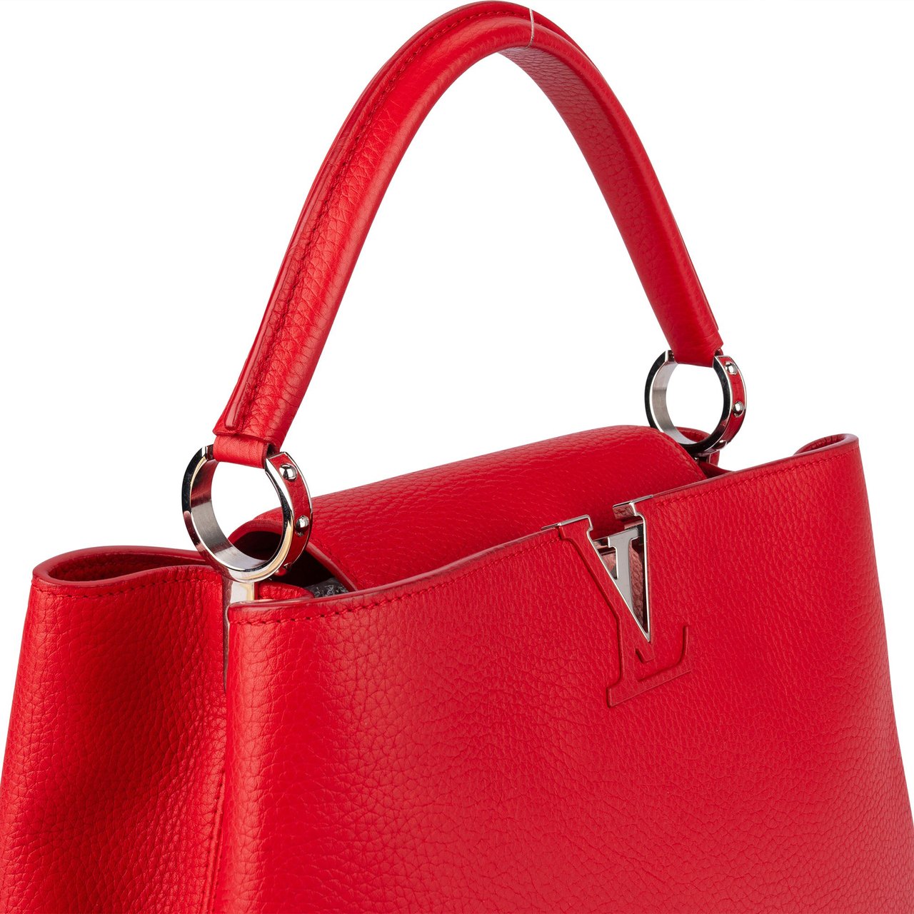 Louis Vuitton Louis Vuitton Rouge Leather Capucines MM Handbag Rood