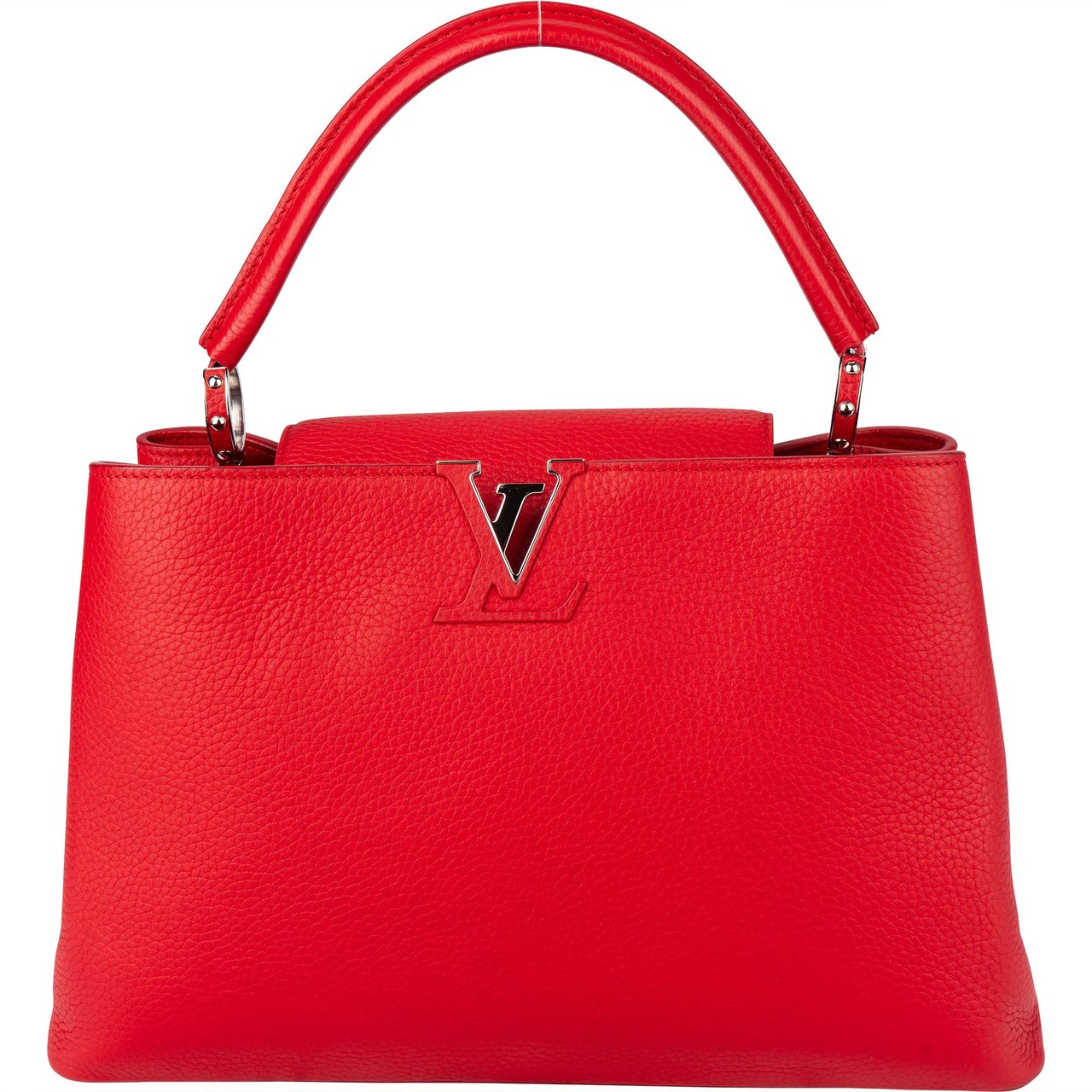Louis Vuitton Louis Vuitton Rouge Leather Capucines MM Handbag Rood