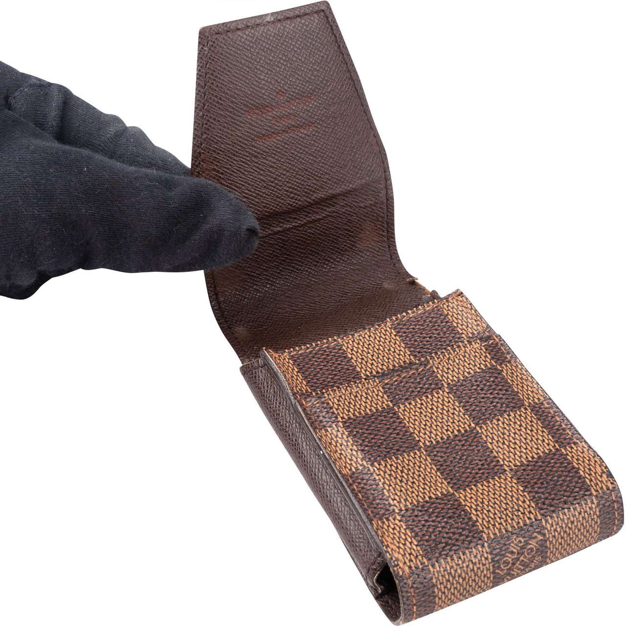 Louis Vuitton Damier Ebene Cigarettes Case Bruin