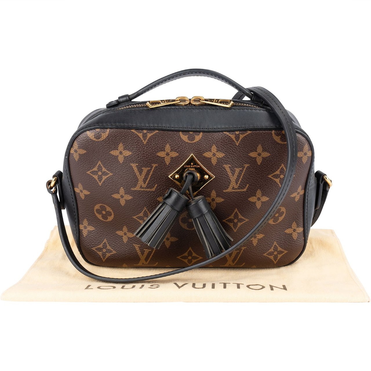 Louis Vuitton Monogram Canvas Saintonge Crossbody Bag Bruin