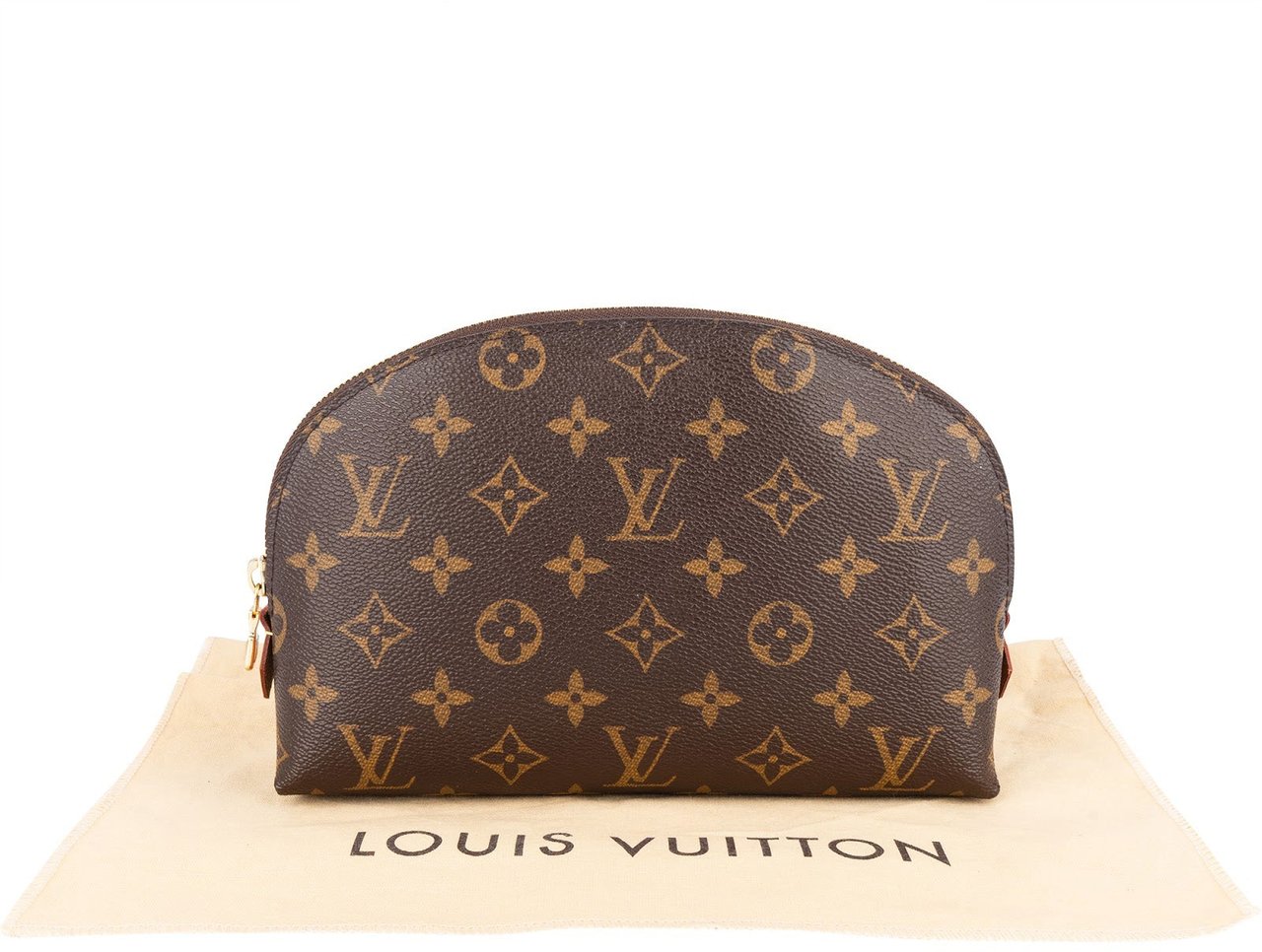 Louis Vuitton Louis Vuitton Monogram Canvas Pochette Cosmétique MM Clutch Bruin