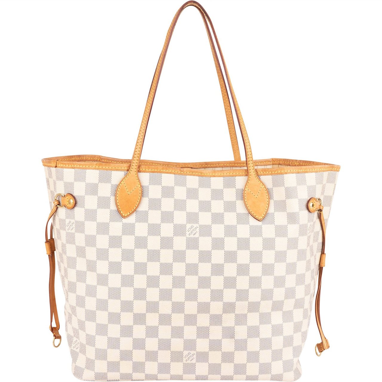 Louis Vuitton Louis Vuitton Monogram Damier Azur Canvas Neverfull MM Shoulder Bag Wit