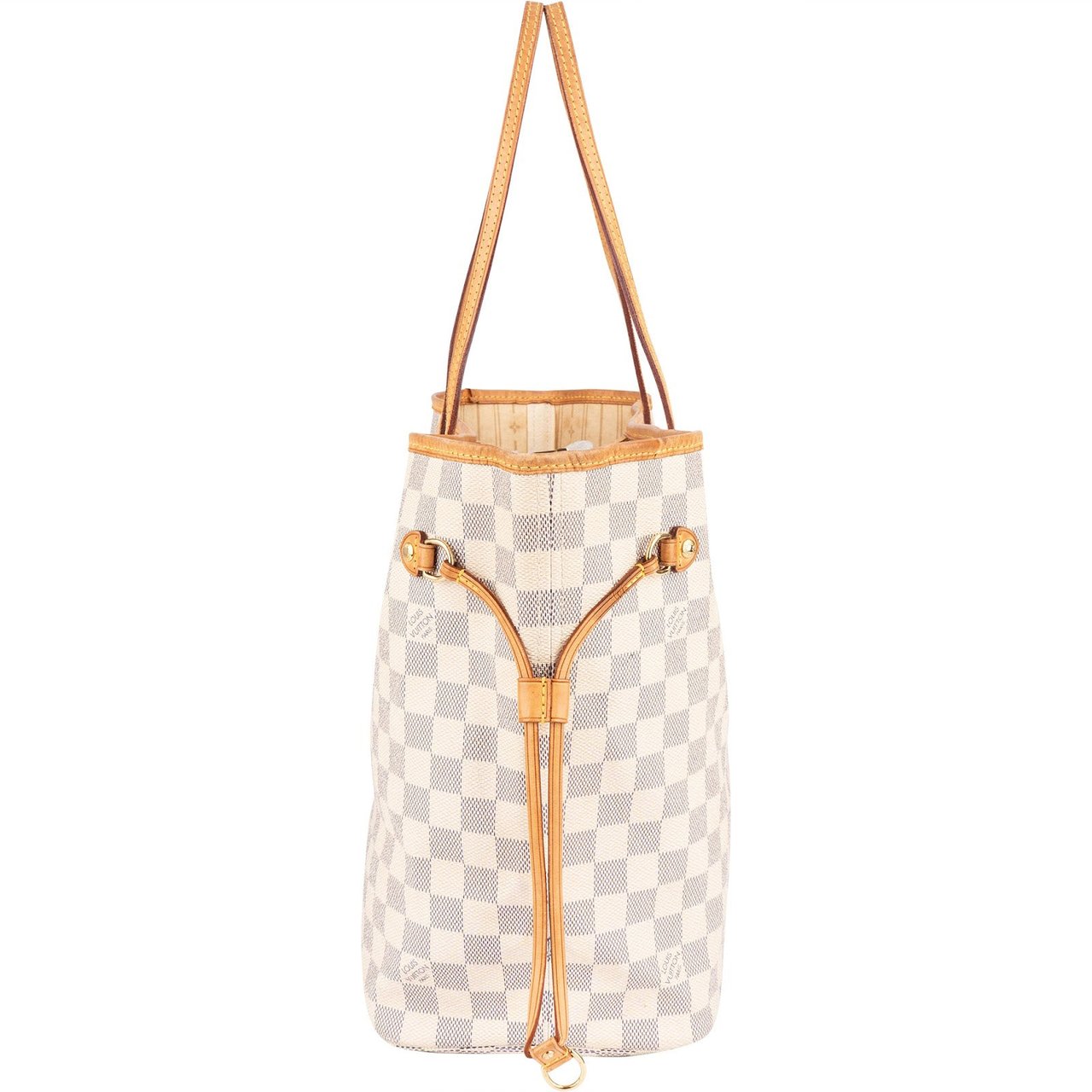 Louis Vuitton Louis Vuitton Monogram Damier Azur Canvas Neverfull MM Shoulder Bag Wit