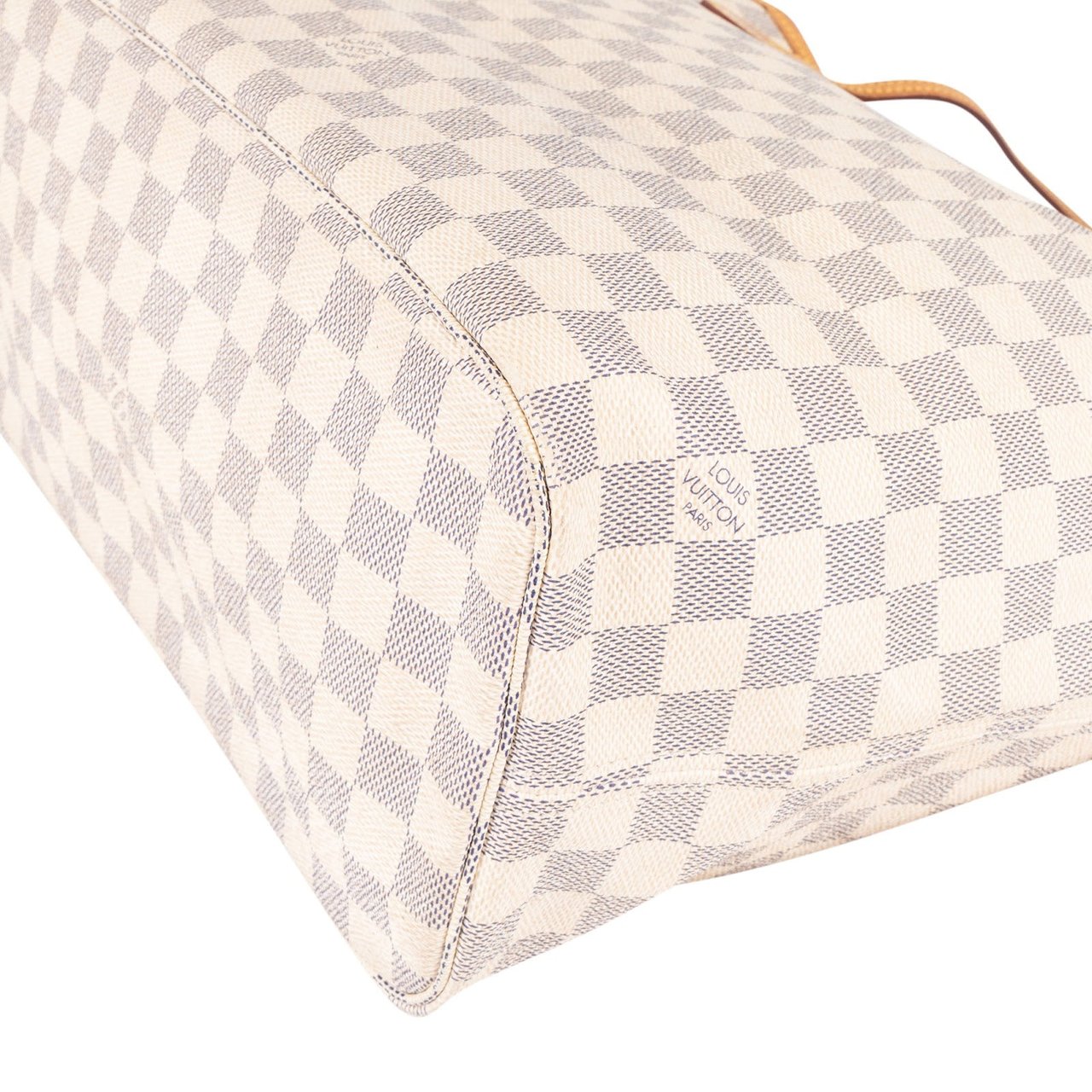 Louis Vuitton Louis Vuitton Monogram Damier Azur Canvas Neverfull MM Shoulder Bag Wit