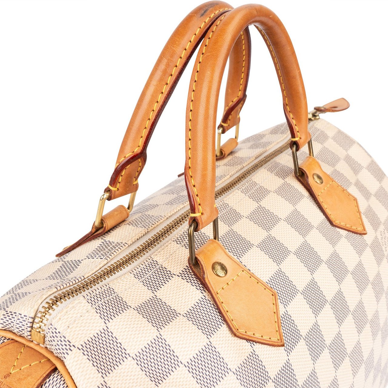 Louis Vuitton Louis Vuitton Monogram Damier Azur Speedy 30 Handbag Wit