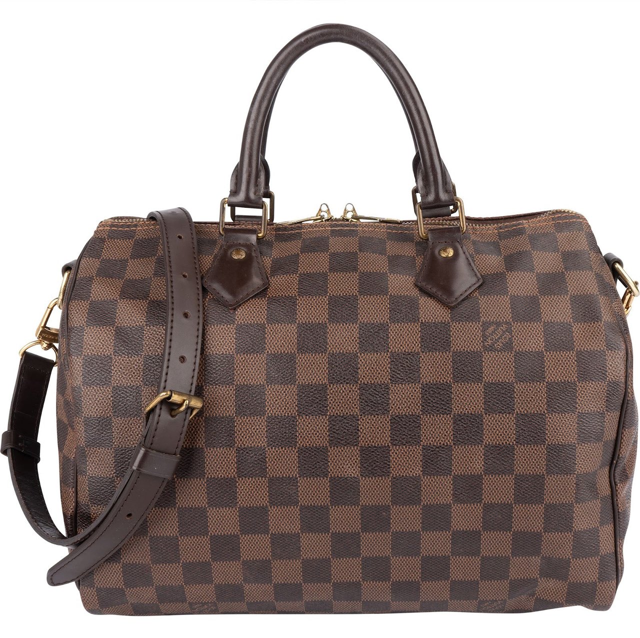 Louis Vuitton Louis Vuitton Monogram Damier Ebene Speedy 30 Bandoulière Handbag Bruin