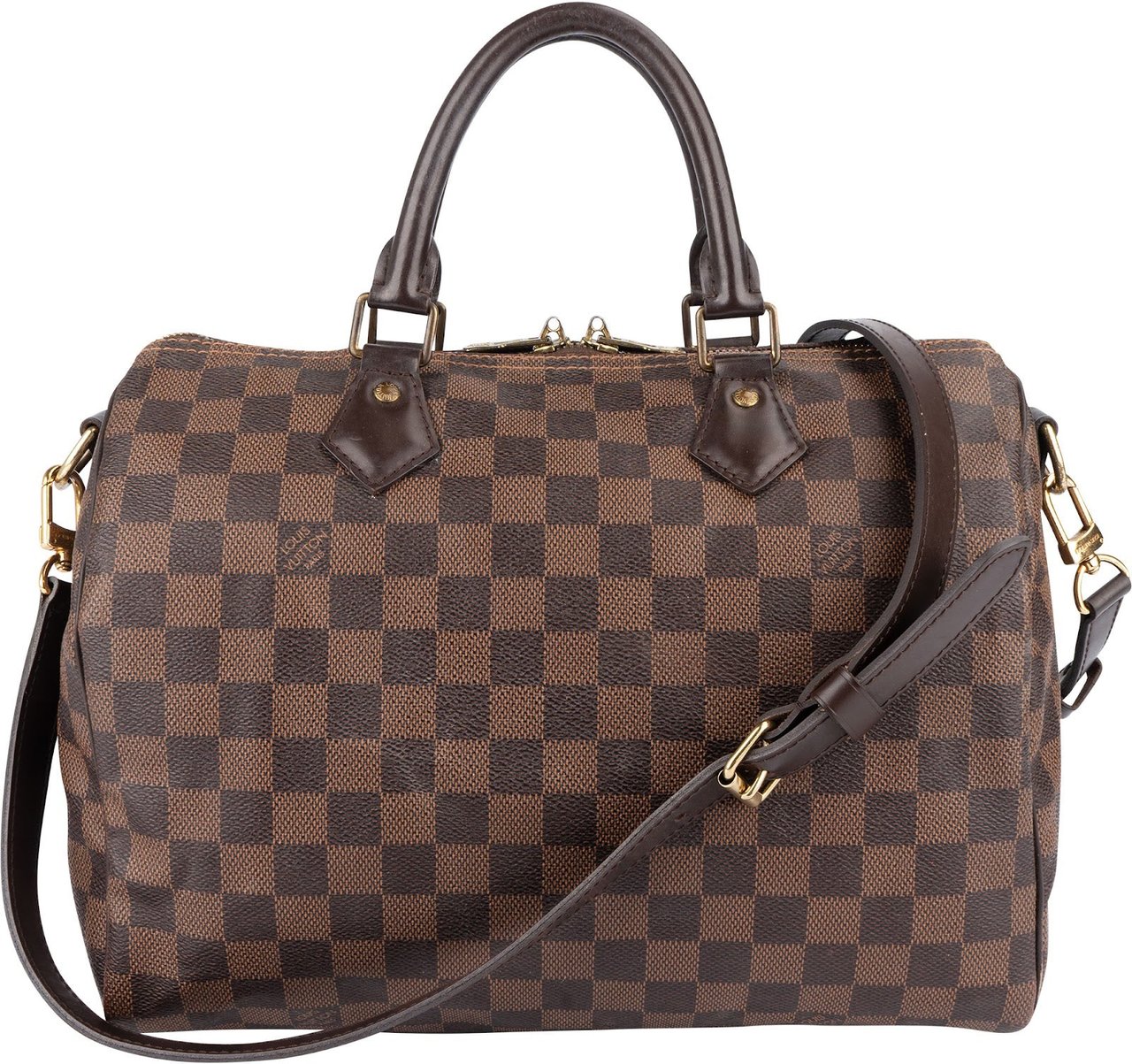 Louis Vuitton Louis Vuitton Monogram Damier Ebene Speedy 30 Bandoulière Handbag Bruin