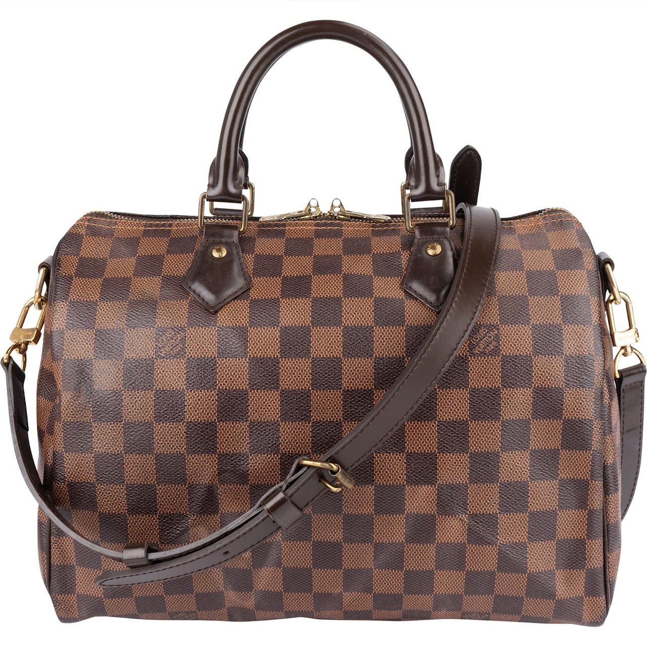 Louis Vuitton Louis Vuitton Monogram Damier Ebene Speedy 30 Bandoulière Handbag Bruin