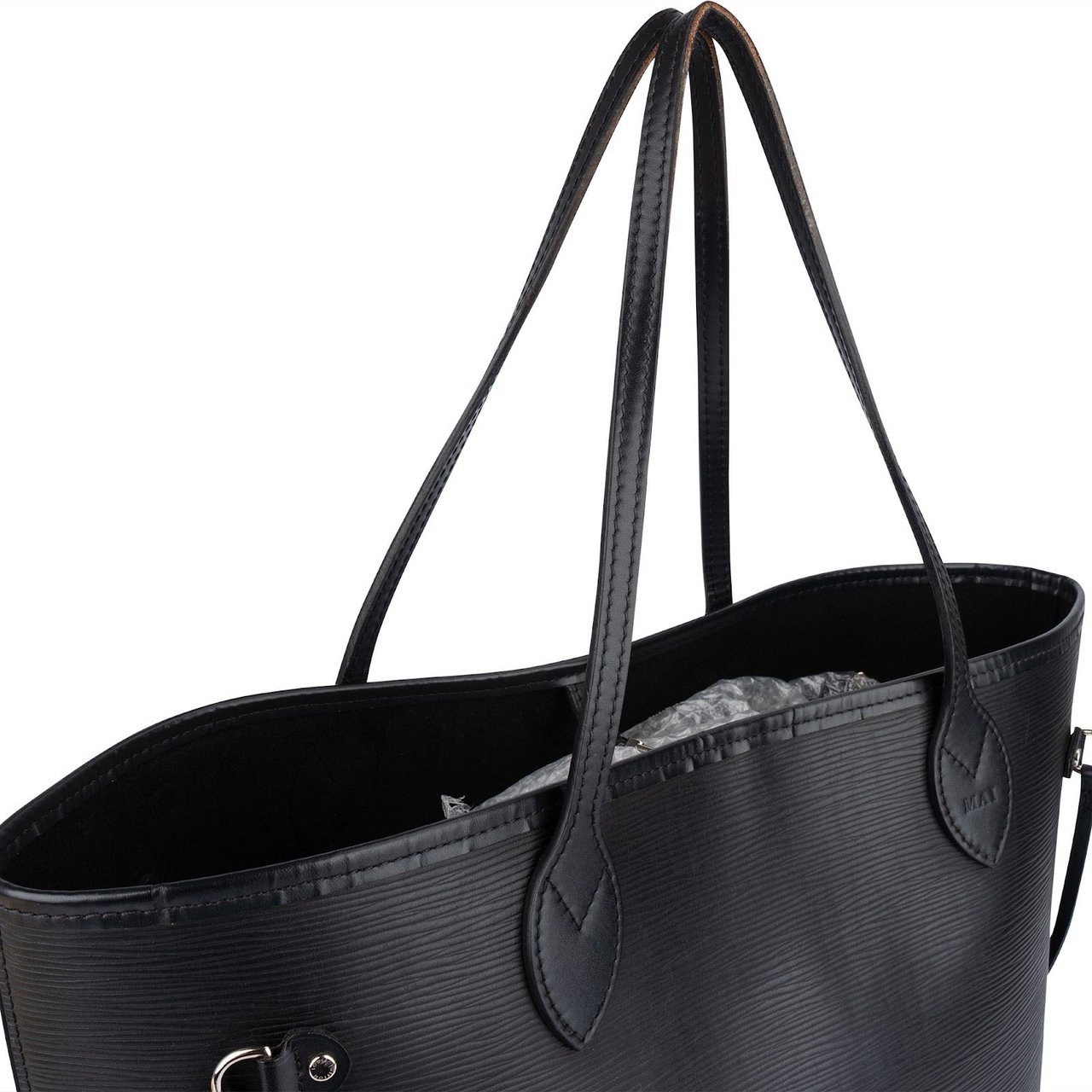 Louis Vuitton Louis Vuitton Noir Epi Leather Neverfull MM Shoulder Bag Zwart