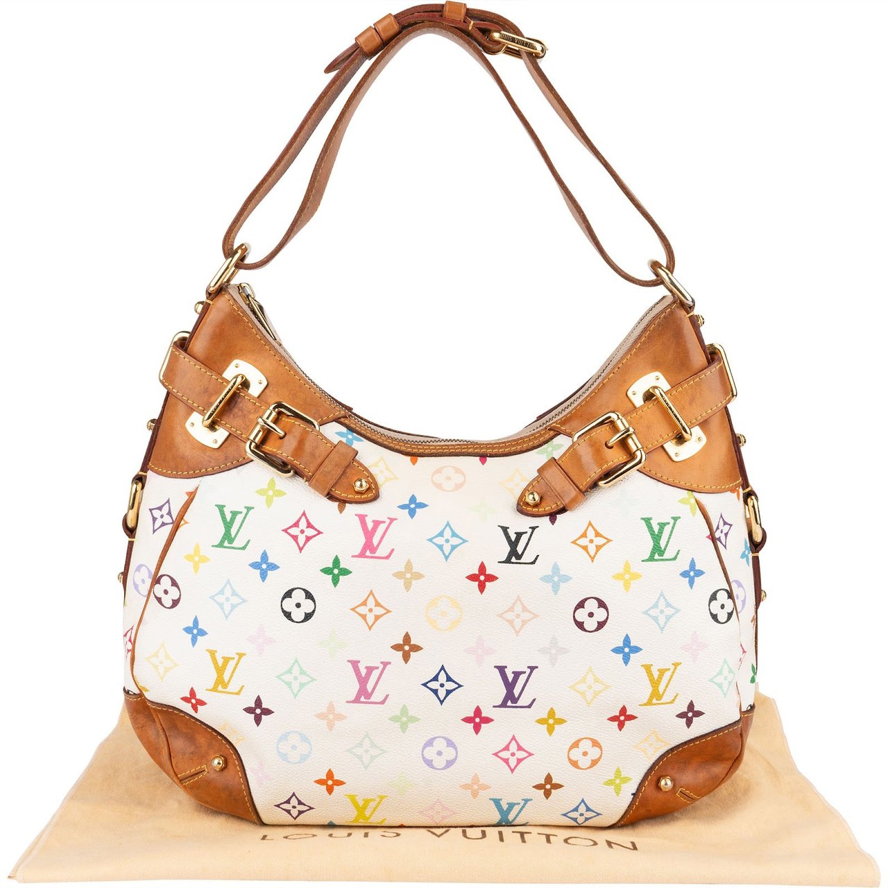 Louis Vuitton Louis Vuitton Monogram Murakami Multicolor Greta Shoulder Bag Wit