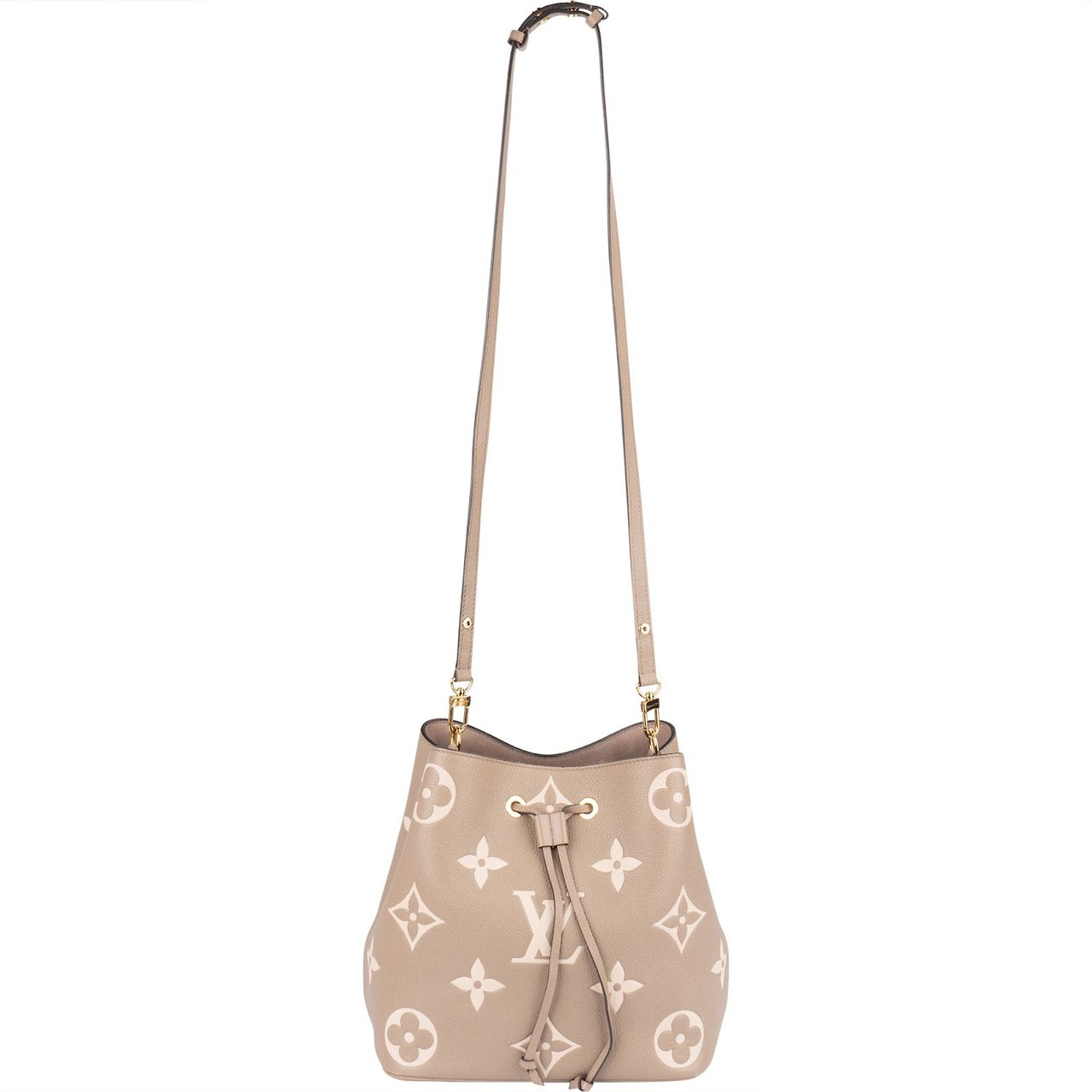 Louis Vuitton Monogram Empreinte Leather NéoNoé Crossbody Bag Taupe