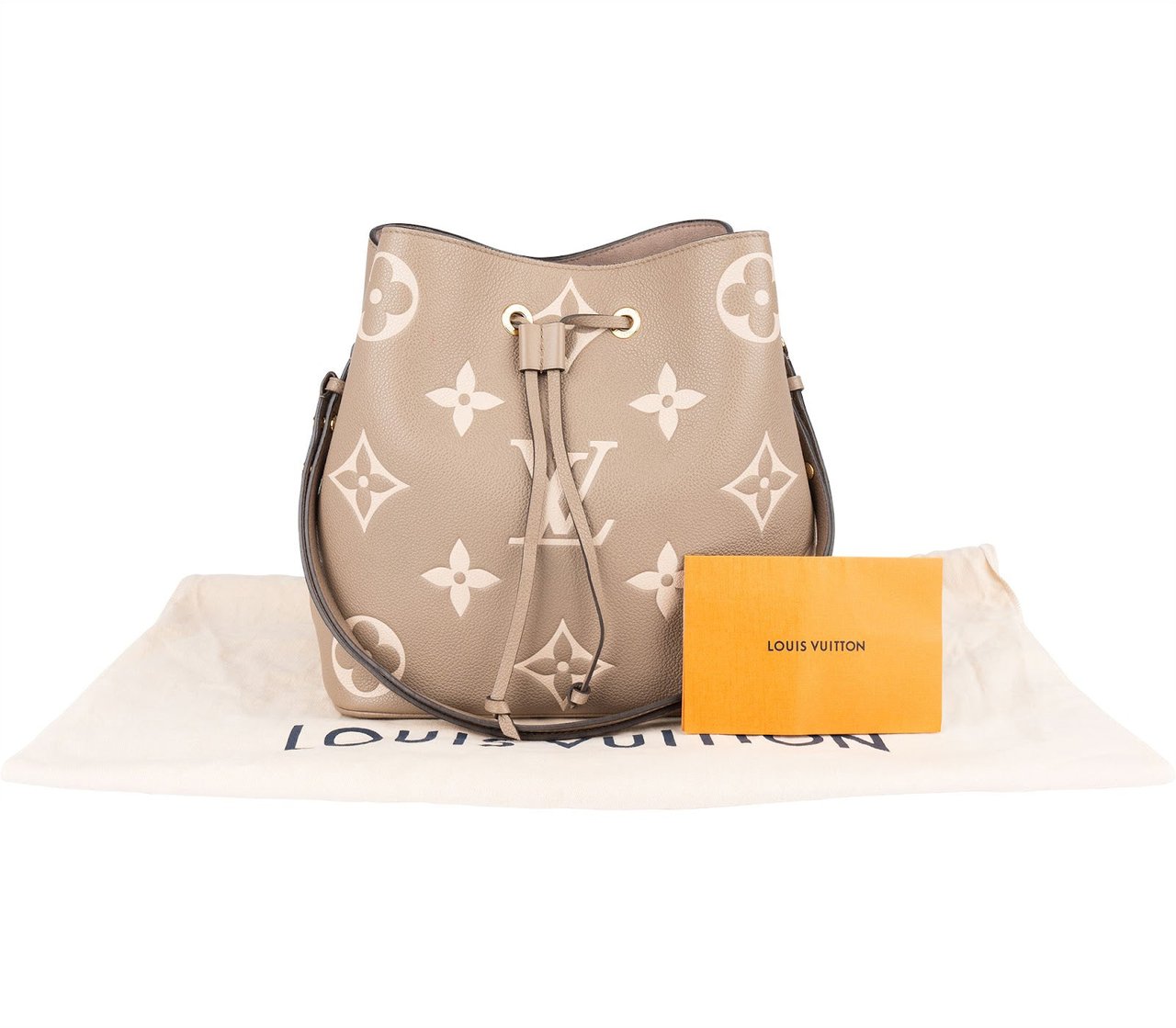 Louis Vuitton Monogram Empreinte Leather NéoNoé Crossbody Bag Taupe