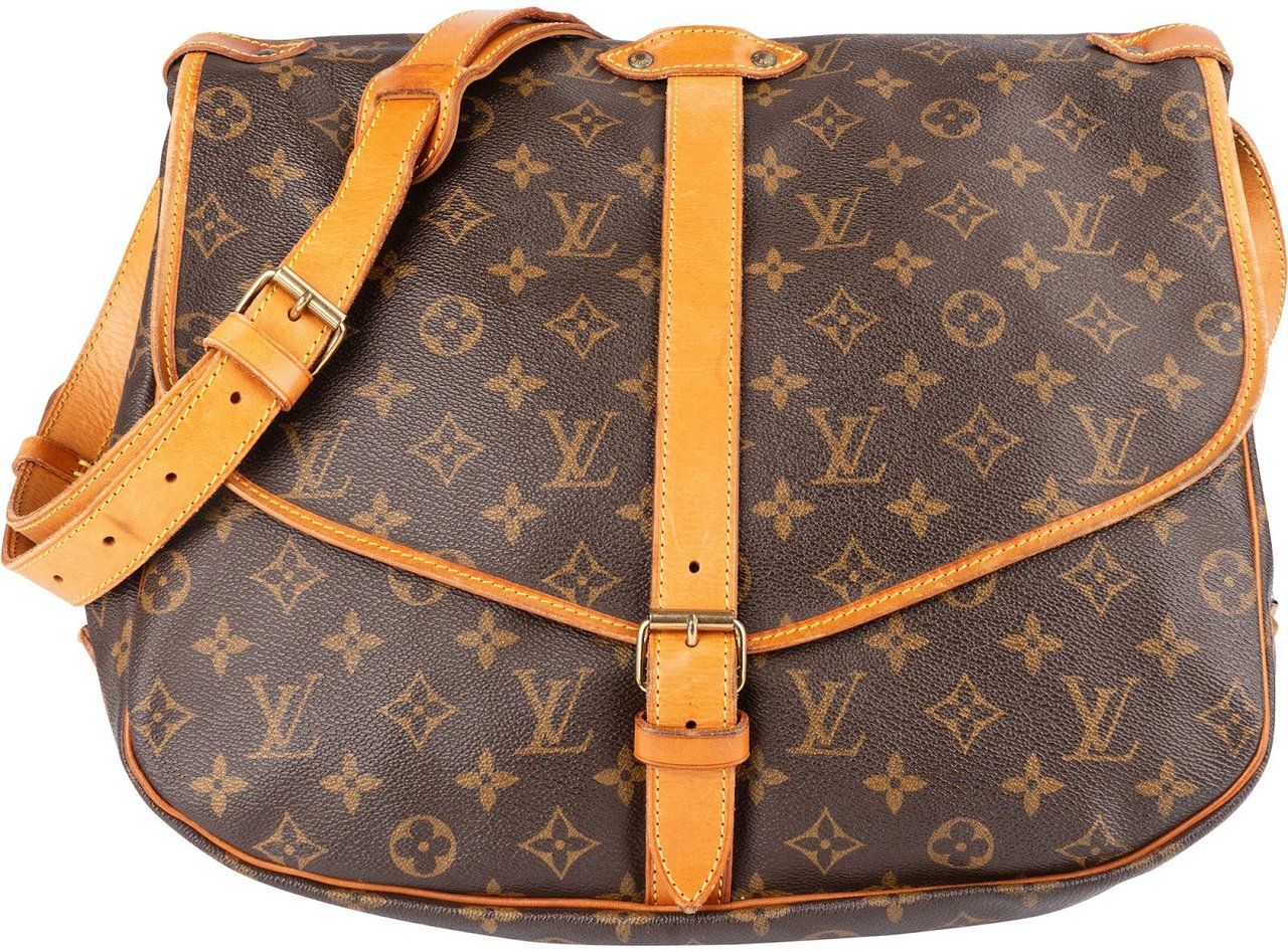 Louis Vuitton Louis Vuitton Monogram Canvas Saumur 35 Crossbody Bag Bruin