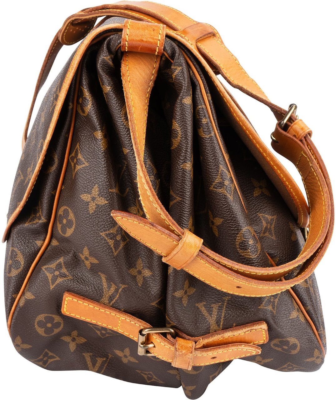 Louis Vuitton Louis Vuitton Monogram Canvas Saumur 35 Crossbody Bag Bruin