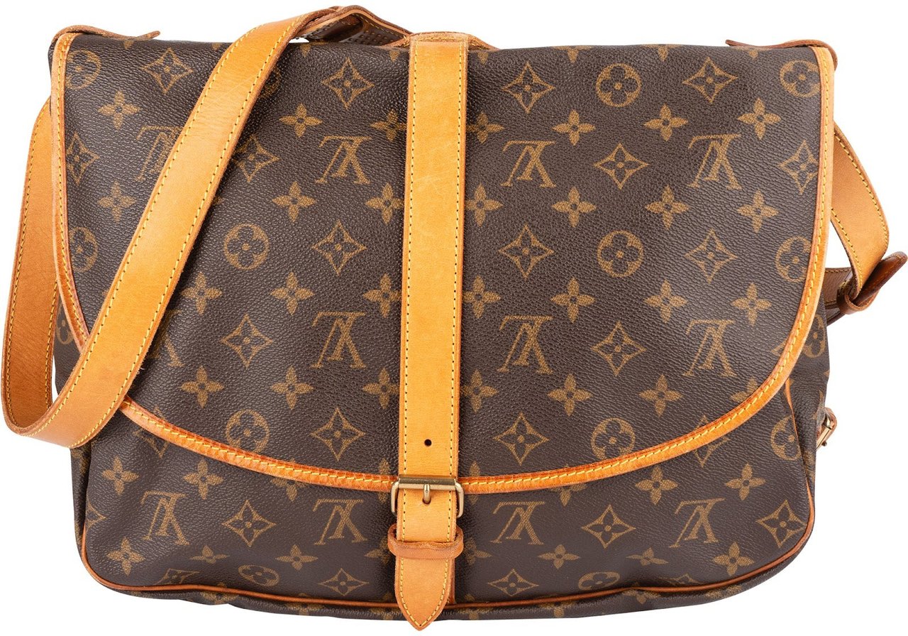Louis Vuitton Louis Vuitton Monogram Canvas Saumur 35 Crossbody Bag Bruin