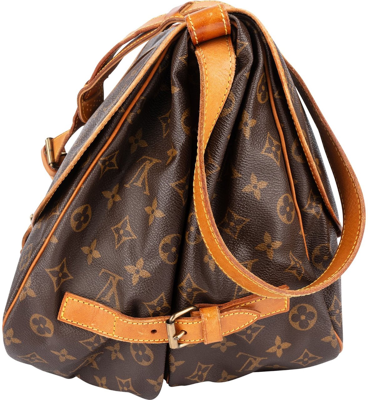 Louis Vuitton Louis Vuitton Monogram Canvas Saumur 35 Crossbody Bag Bruin
