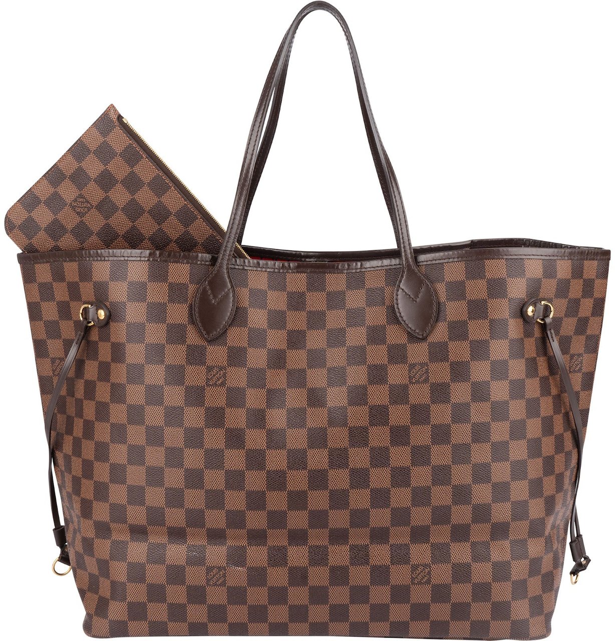 Louis Vuitton Monogram Damier Ebene Neverfull GM Shoulder Bag Bruin
