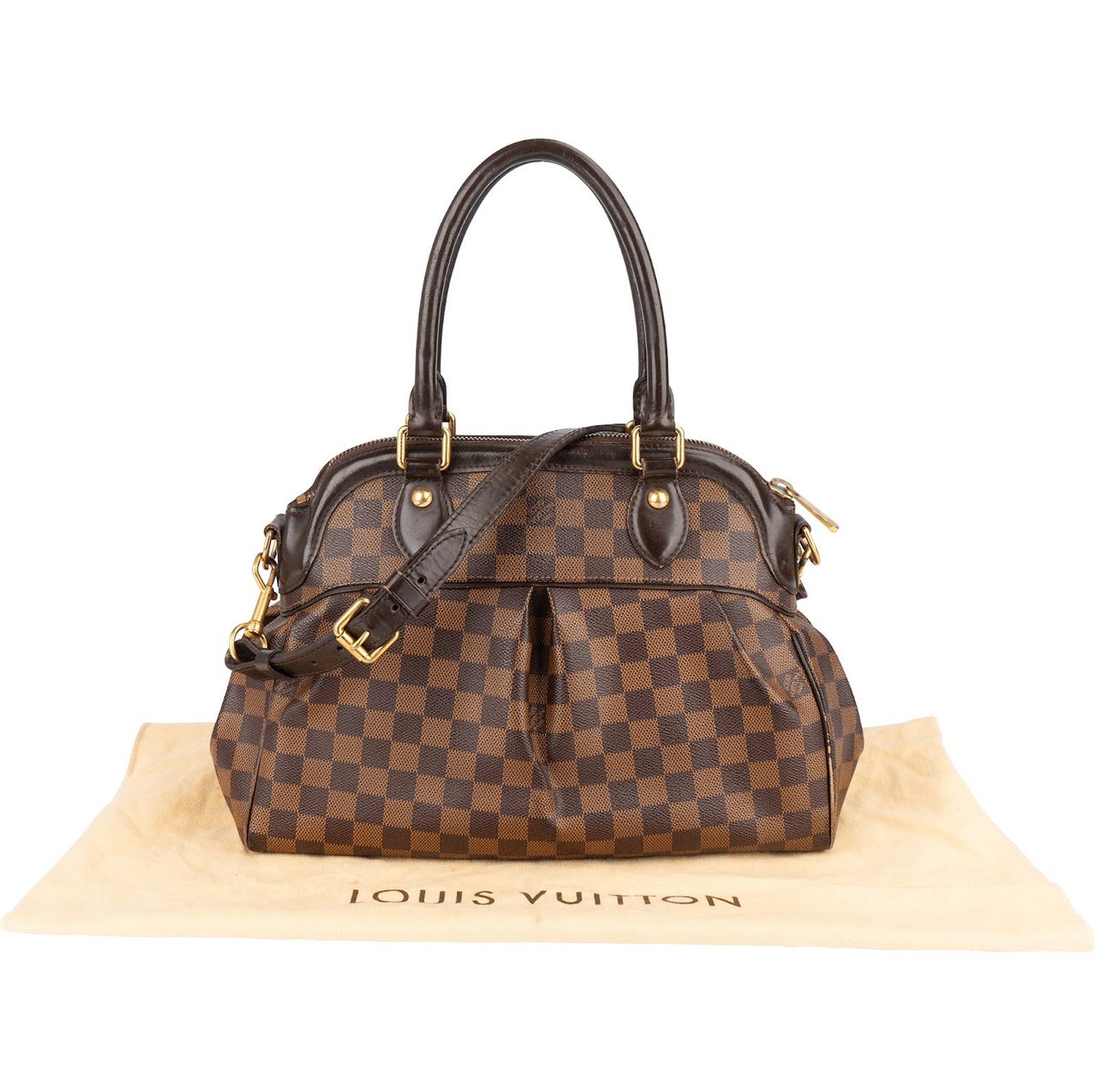 Louis Vuitton Louis Vuitton Monogram Damier Ebene Canvas Trevi PM Handbag Bruin