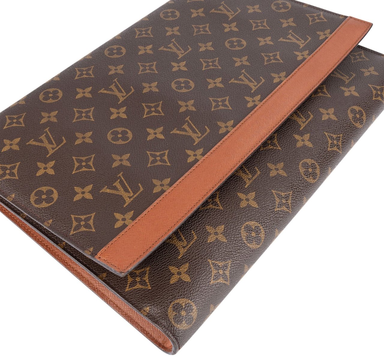 Louis Vuitton Louis Vuitton Monogram Canvas Porte Documents Laptop Clutch Bruin