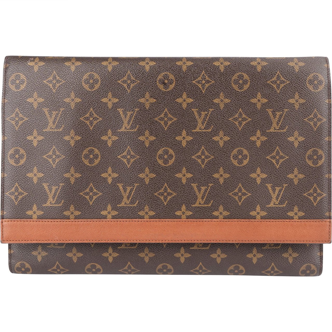 Louis Vuitton Louis Vuitton Monogram Canvas Porte Documents Laptop Clutch Bruin