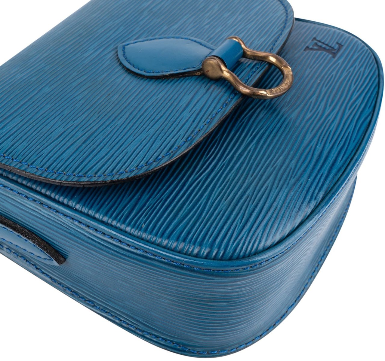 Louis Vuitton Louis Vuitton Blue Epi Leather Saint Cloud PM Crossbody Bag Blauw