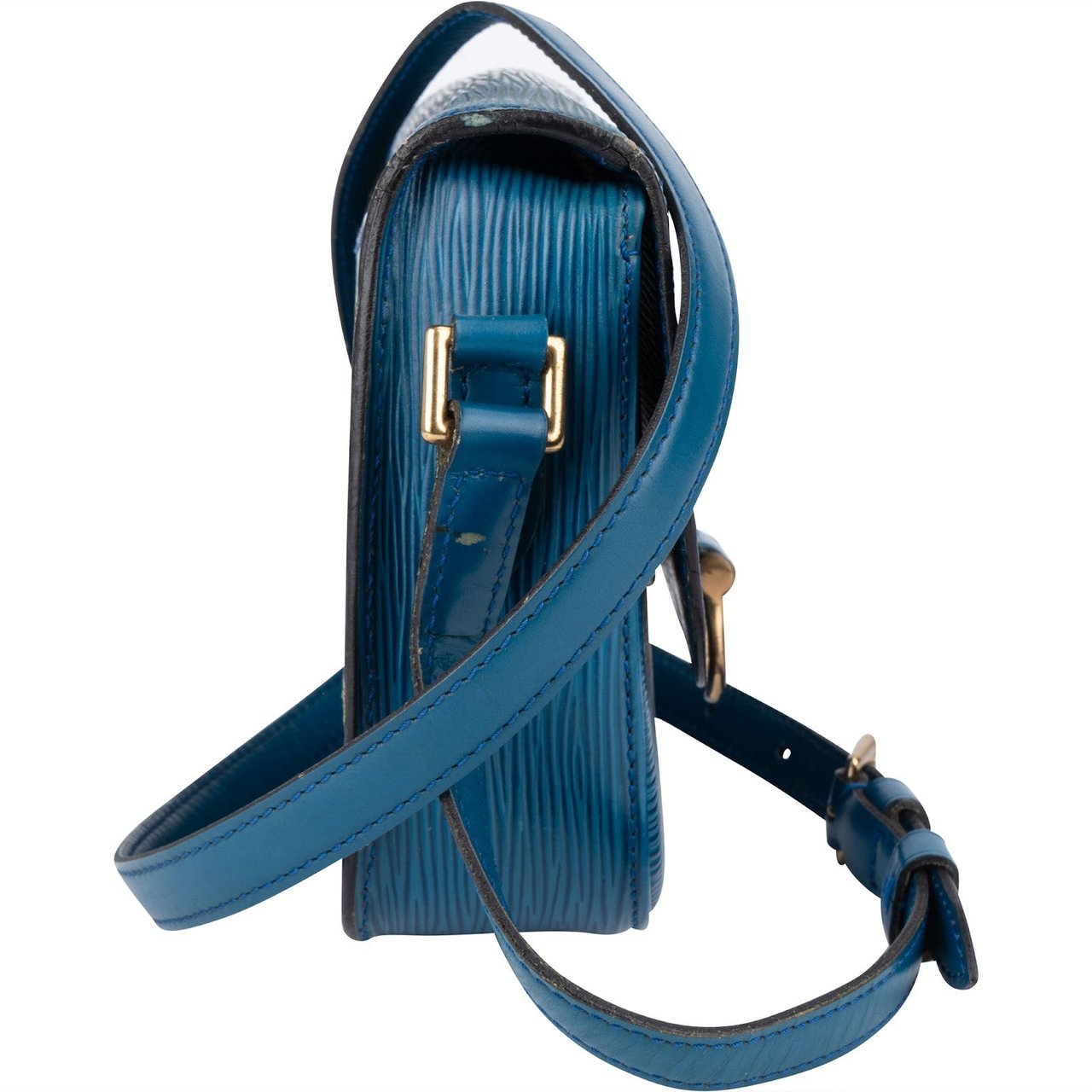 Louis Vuitton Louis Vuitton Blue Epi Leather Saint Cloud PM Crossbody Bag Blauw