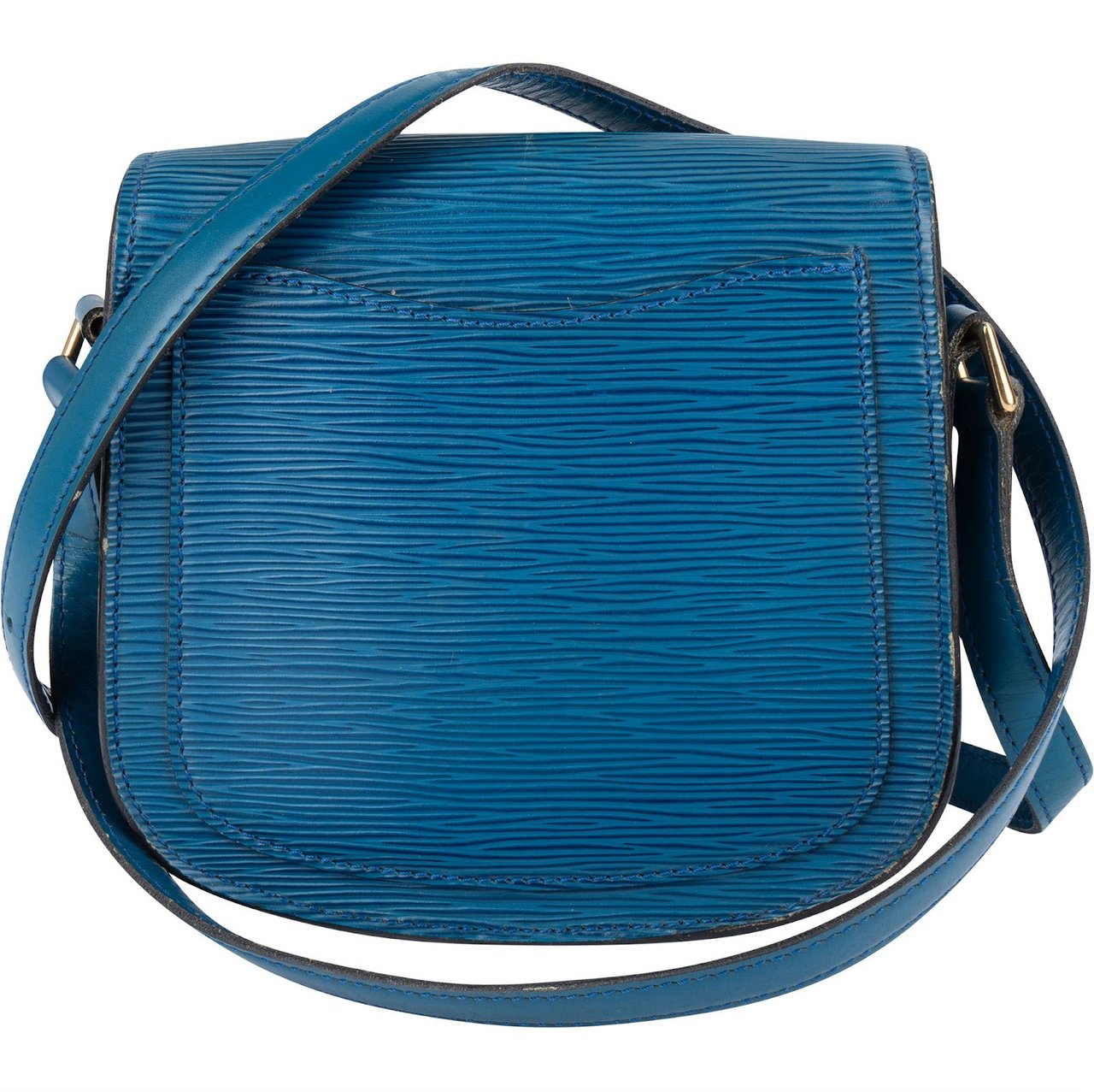 Louis Vuitton Louis Vuitton Blue Epi Leather Saint Cloud PM Crossbody Bag Blauw