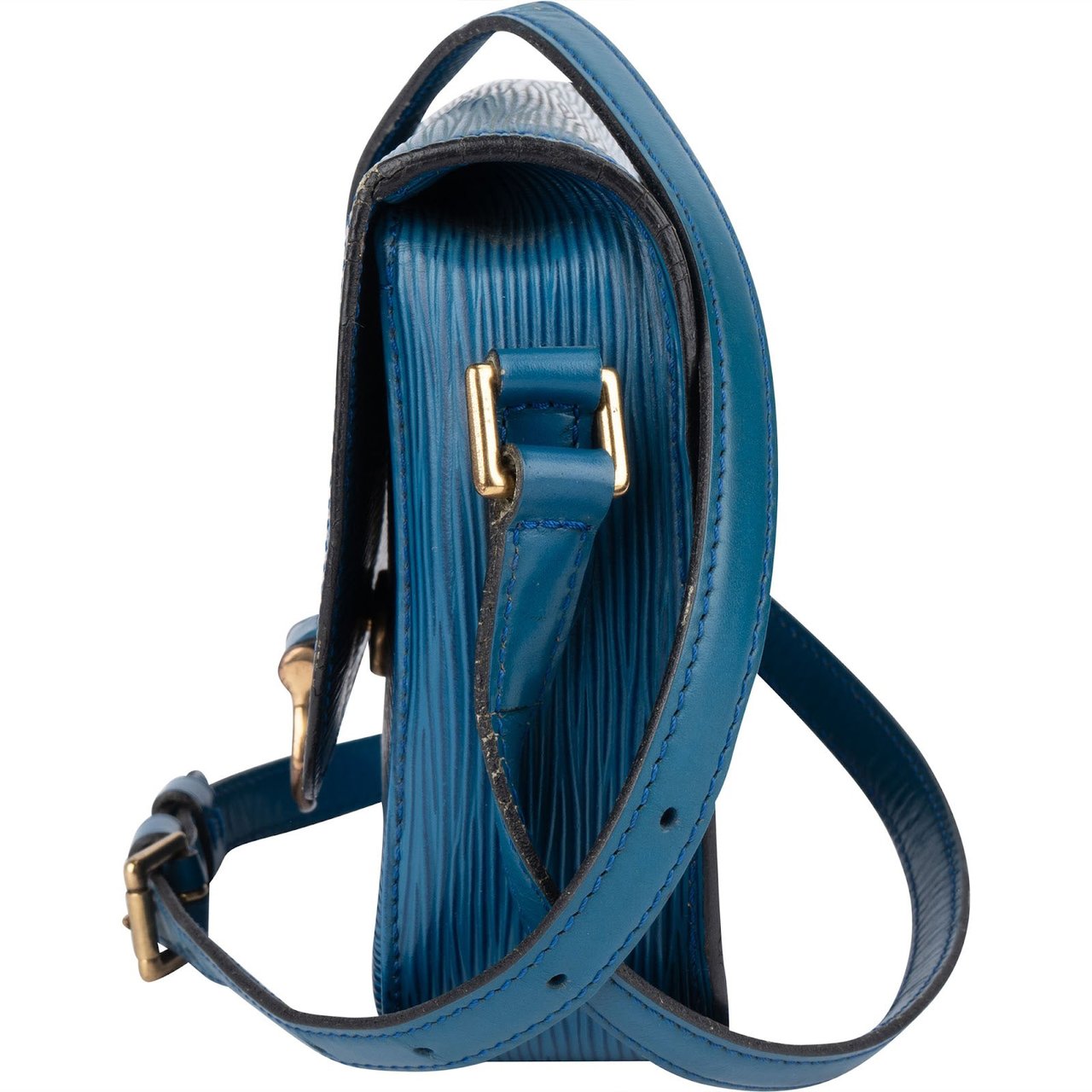 Louis Vuitton Louis Vuitton Blue Epi Leather Saint Cloud PM Crossbody Bag Blauw