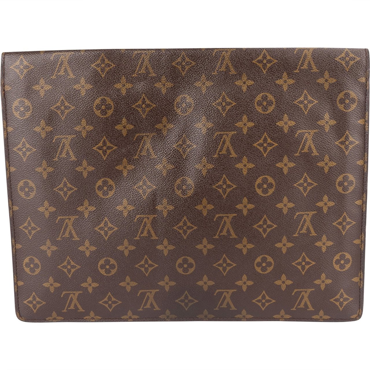 Louis Vuitton Louis Vuitton Monogram Canvas President Classeur Laptop Clutch Bruin