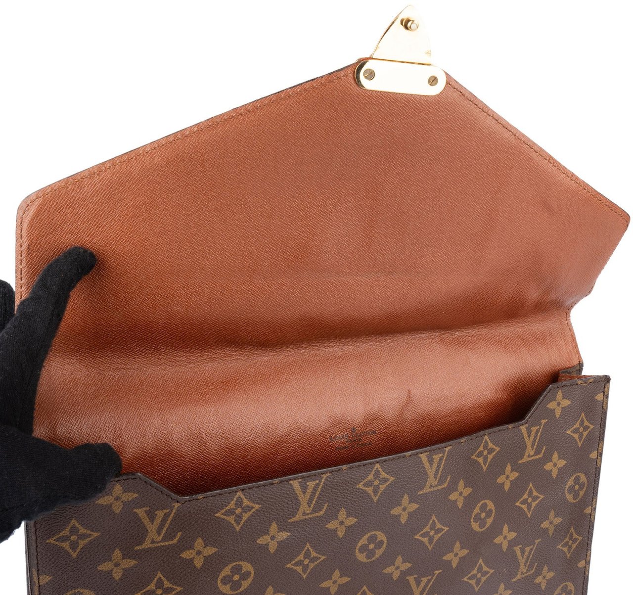 Louis Vuitton Louis Vuitton Monogram Canvas President Classeur Laptop Clutch Bruin
