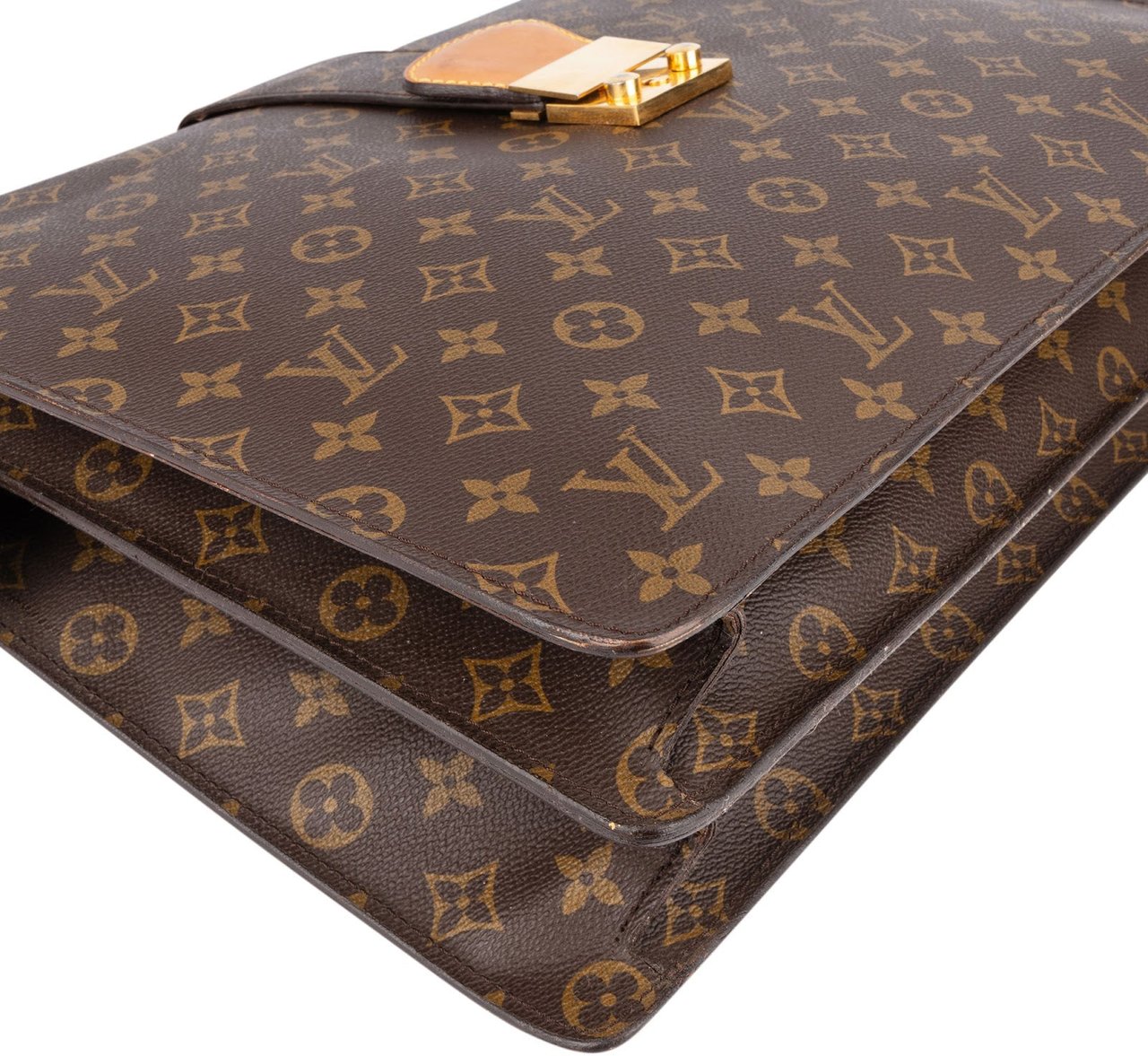 Louis Vuitton Louis Vuitton Monogram Canvas Serviette Fermoir Handbag Bruin