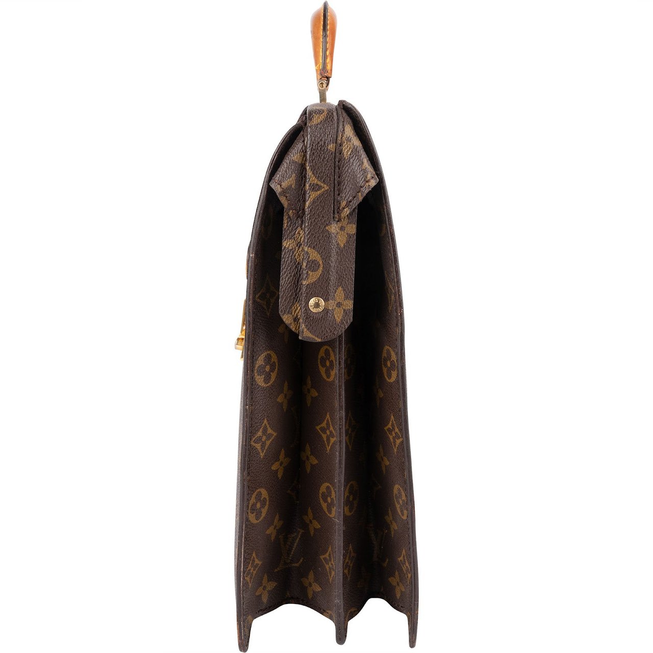 Louis Vuitton Louis Vuitton Monogram Canvas Serviette Fermoir Handbag Bruin