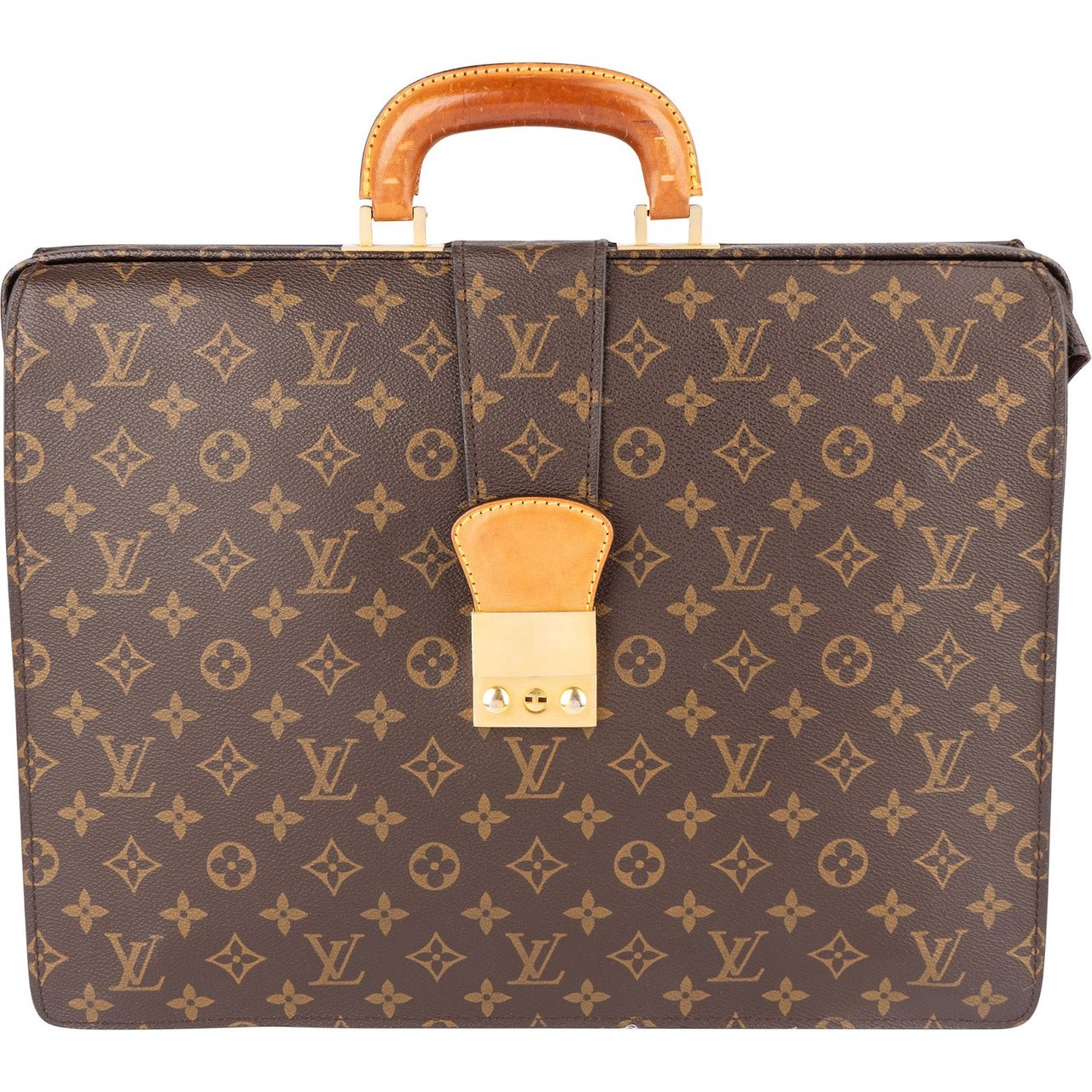 Louis Vuitton Louis Vuitton Monogram Canvas Serviette Fermoir Handbag Bruin