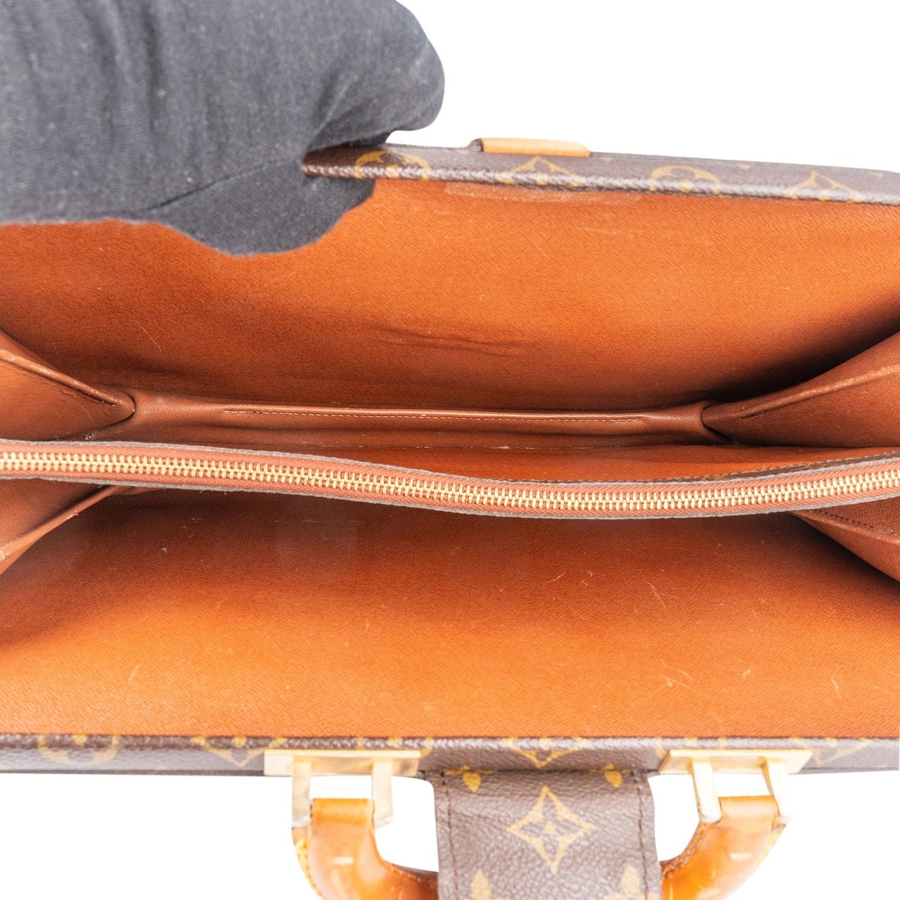 Louis Vuitton Louis Vuitton Monogram Canvas Serviette Fermoir Handbag Bruin