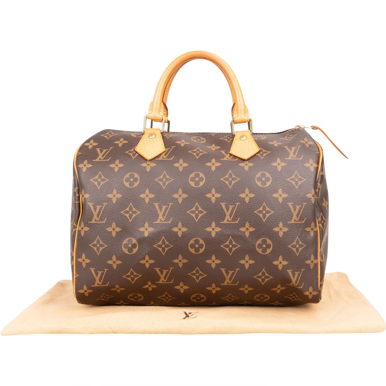 Louis Vuitton Louis Vuitton Monogram Canvas Speedy 30 Handbag Bruin