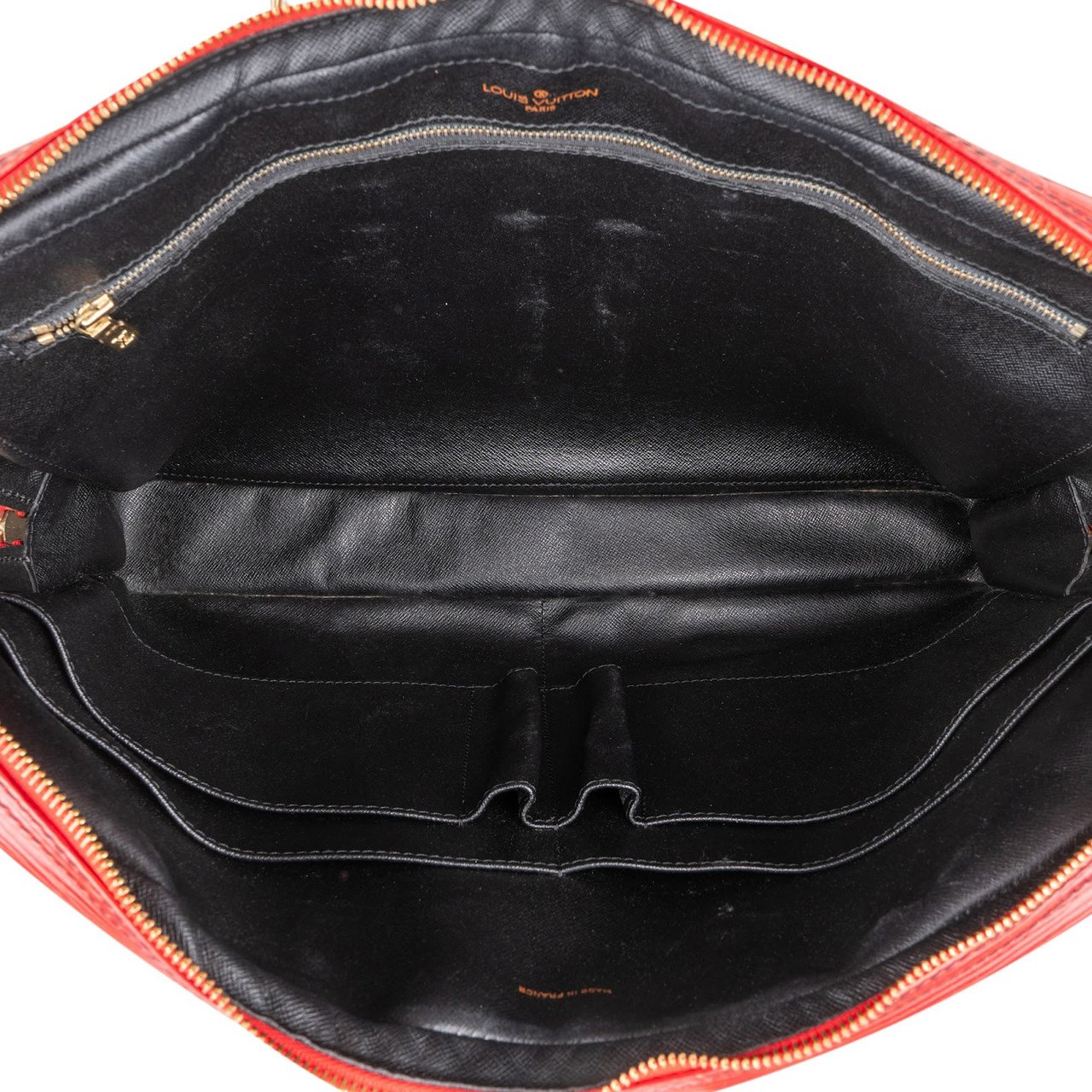 Louis Vuitton Louis Vuitton Red Epi Leather Porte-Documents Voyage Handbag Rood