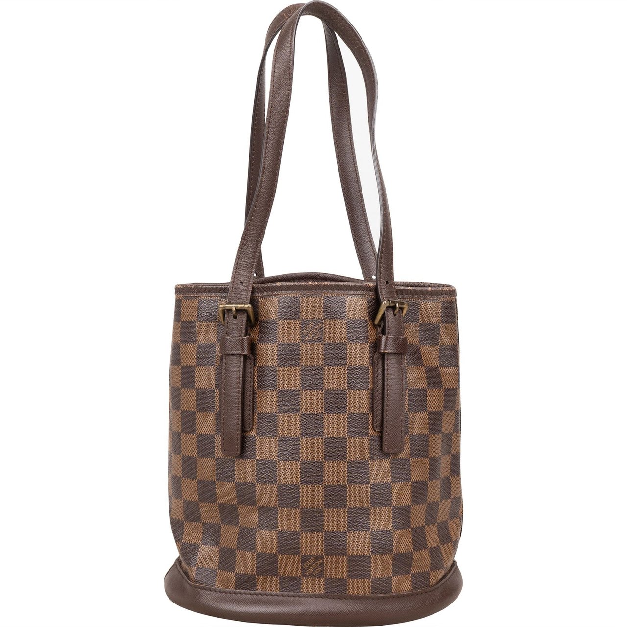 Louis Vuitton Monogram Damier Ebene Bucket PM Shoulder Bag Bruin