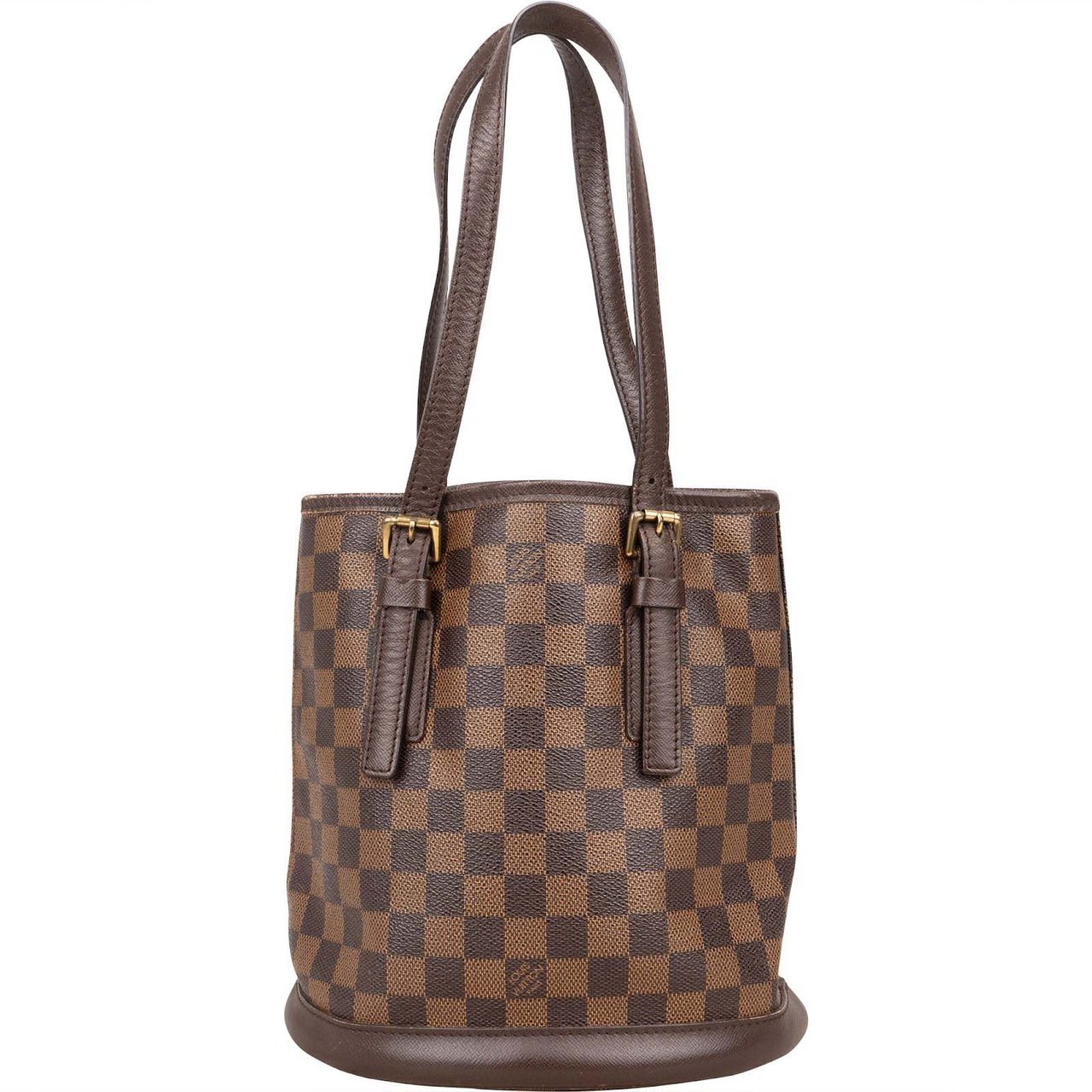 Louis Vuitton Monogram Damier Ebene Bucket PM Shoulder Bag Bruin