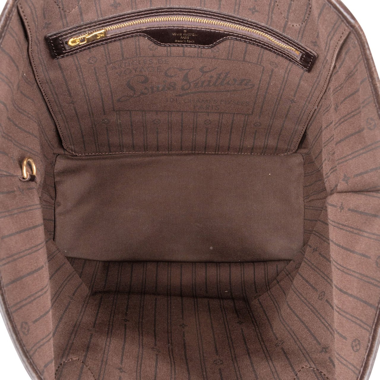 Louis Vuitton Louis Vuitton Mini Lin Monogram Neverfull MM Shoulder Bag Bruin