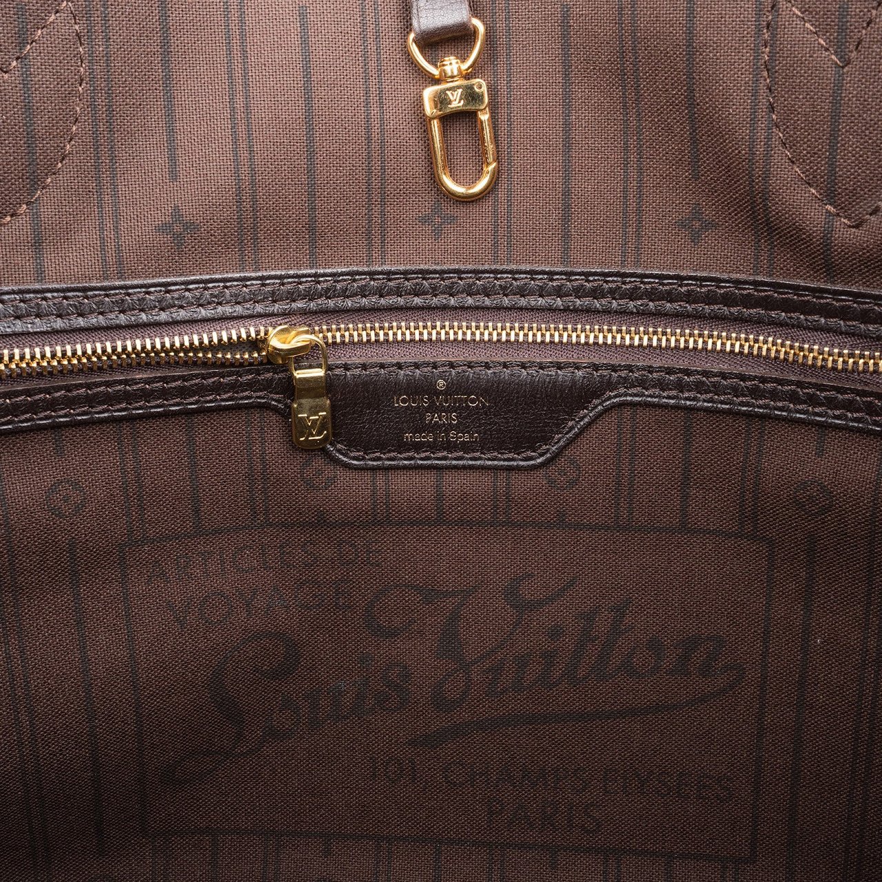 Louis Vuitton Louis Vuitton Mini Lin Monogram Neverfull MM Shoulder Bag Bruin