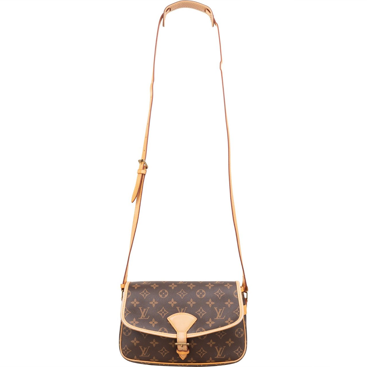 Louis Vuitton Monogram Canvas Sologne Crossbody Bag Bruin