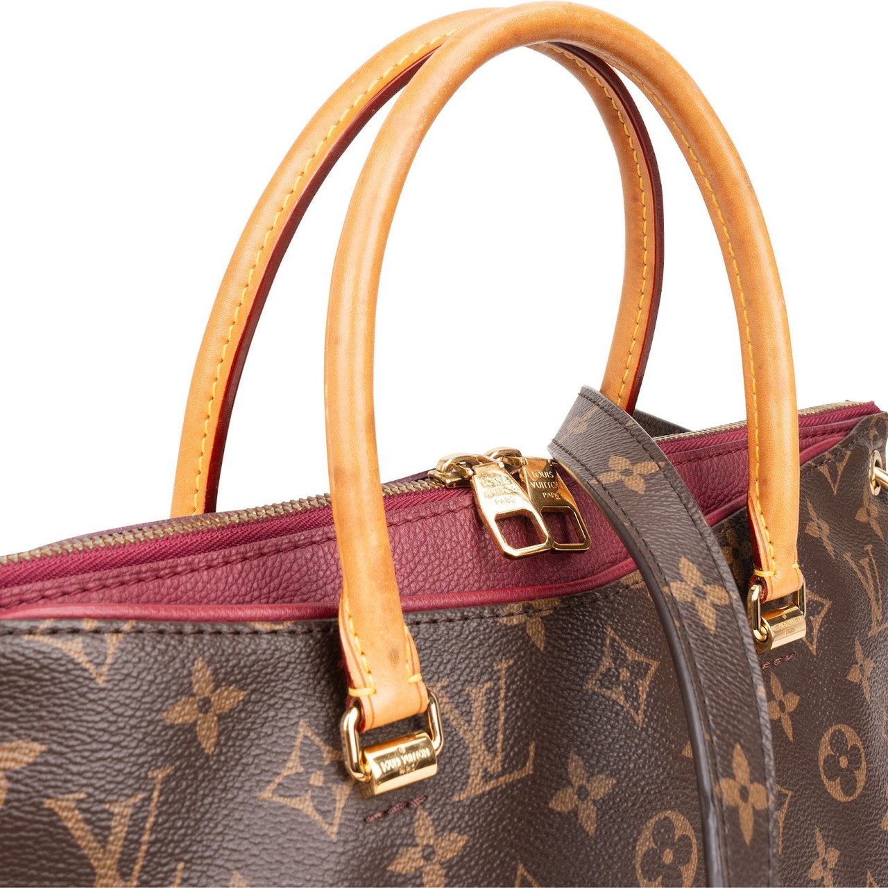 Louis Vuitton Louis Vuitton Monogram Canvas Pallas MM Handbag Bruin
