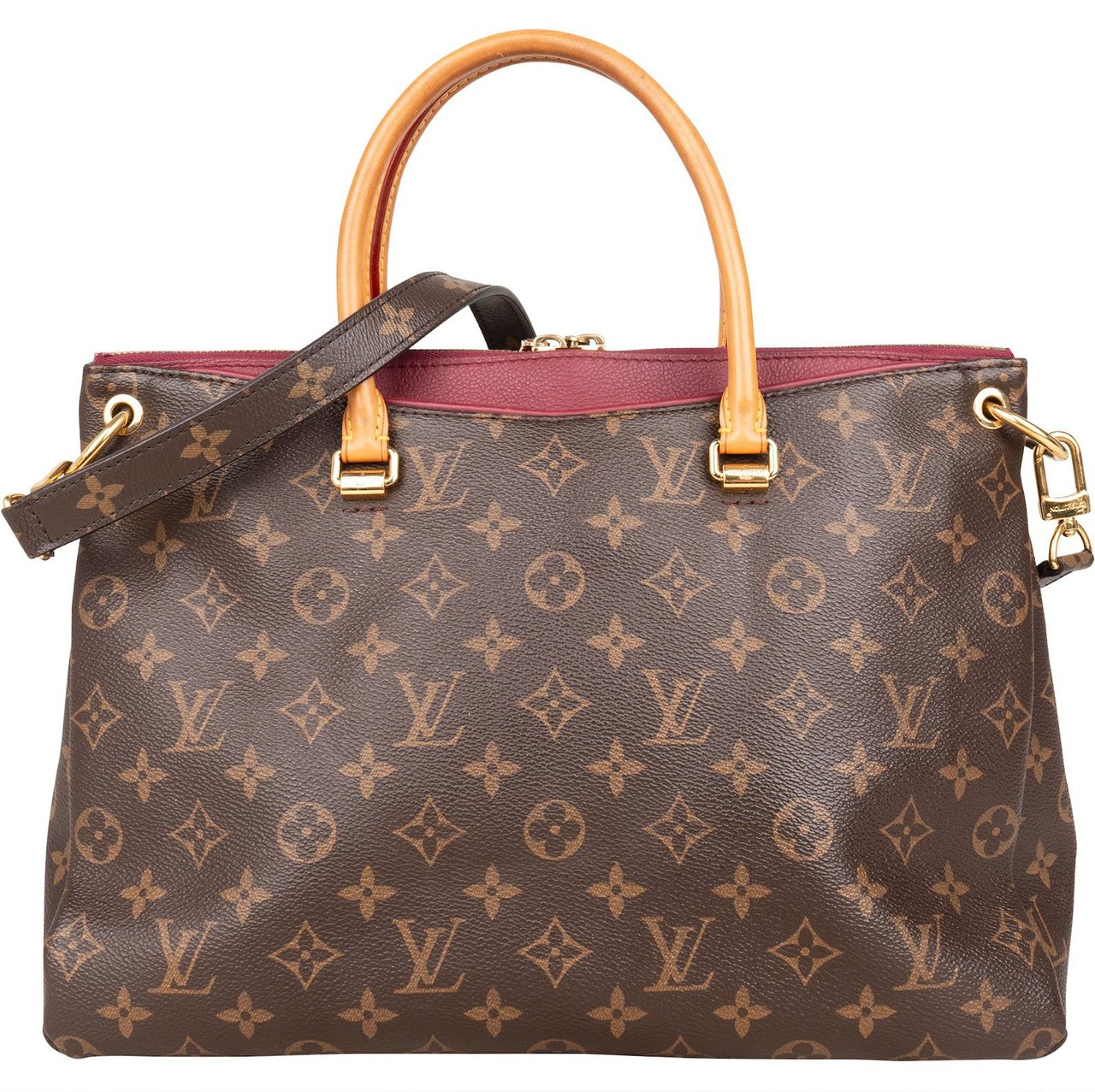 Louis Vuitton Louis Vuitton Monogram Canvas Pallas MM Handbag Bruin