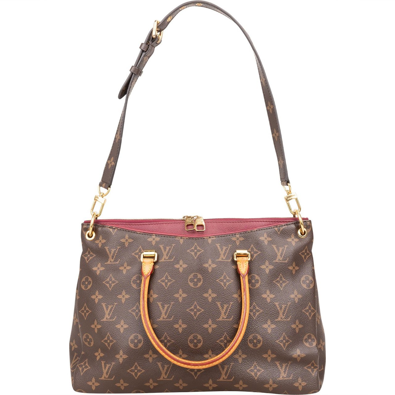 Louis Vuitton Louis Vuitton Monogram Canvas Pallas MM Handbag Bruin